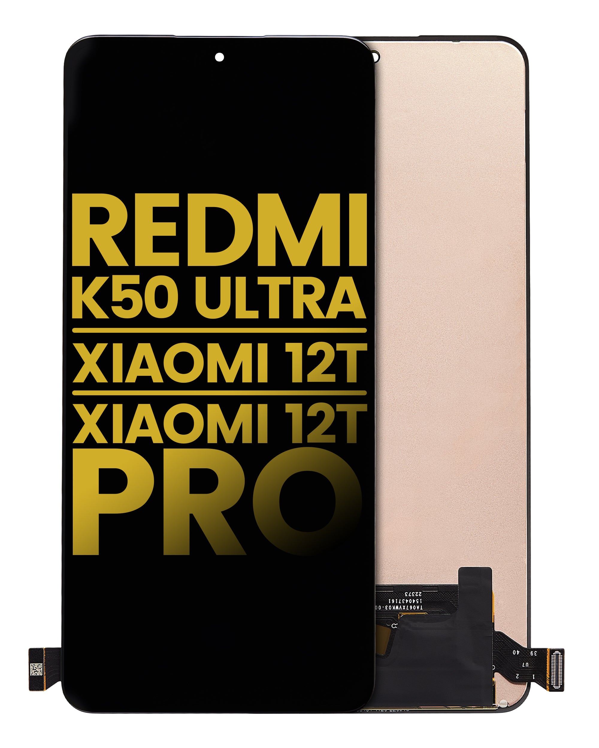 Frameless OLED Display for Xiaomi Redmi K50 Ultra / 12T / 12T Pro (Refurbished) (All Colors)