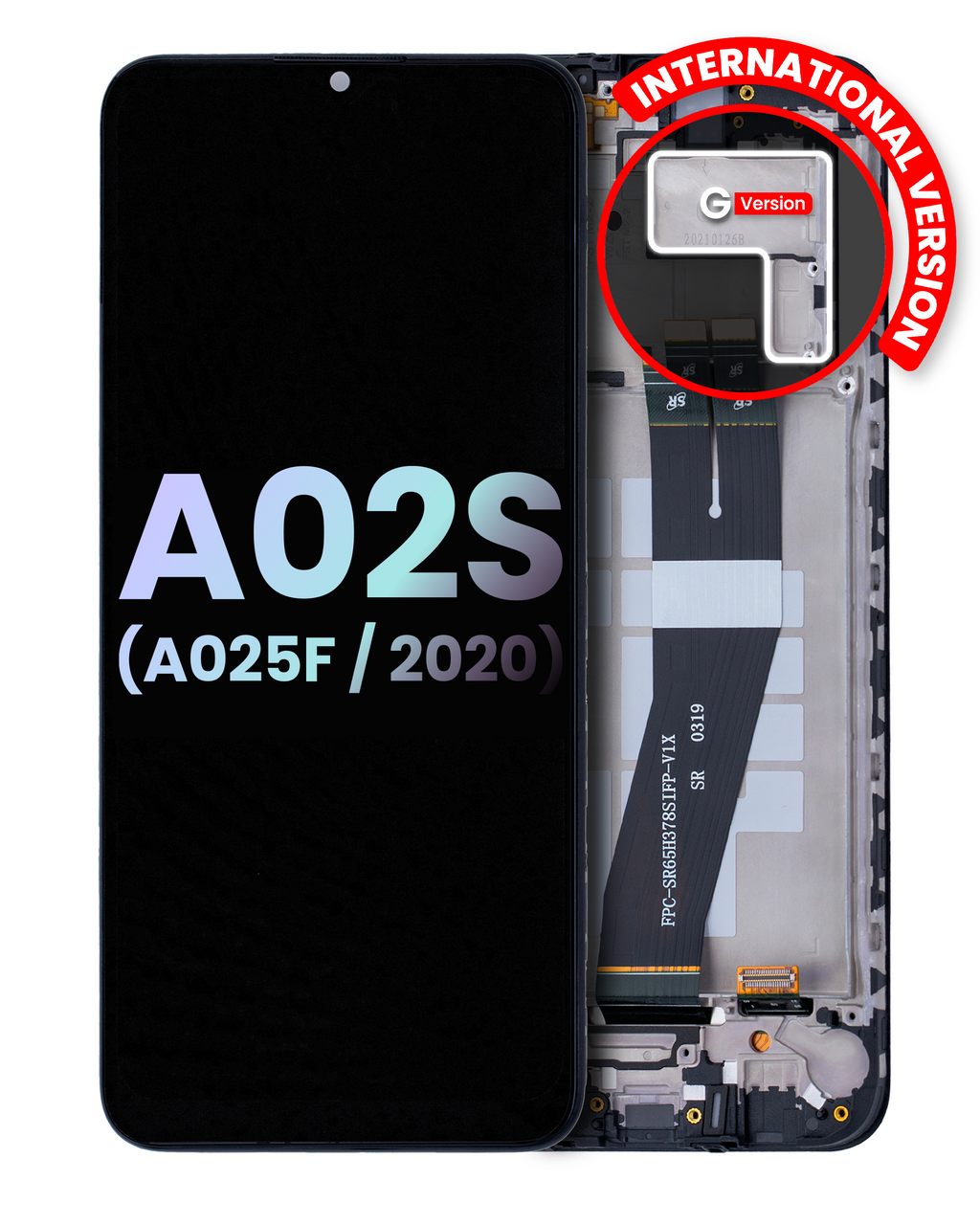 Samsung Galaxy A02S LCD-Display mit Rahmen Service Pack Alle Farben