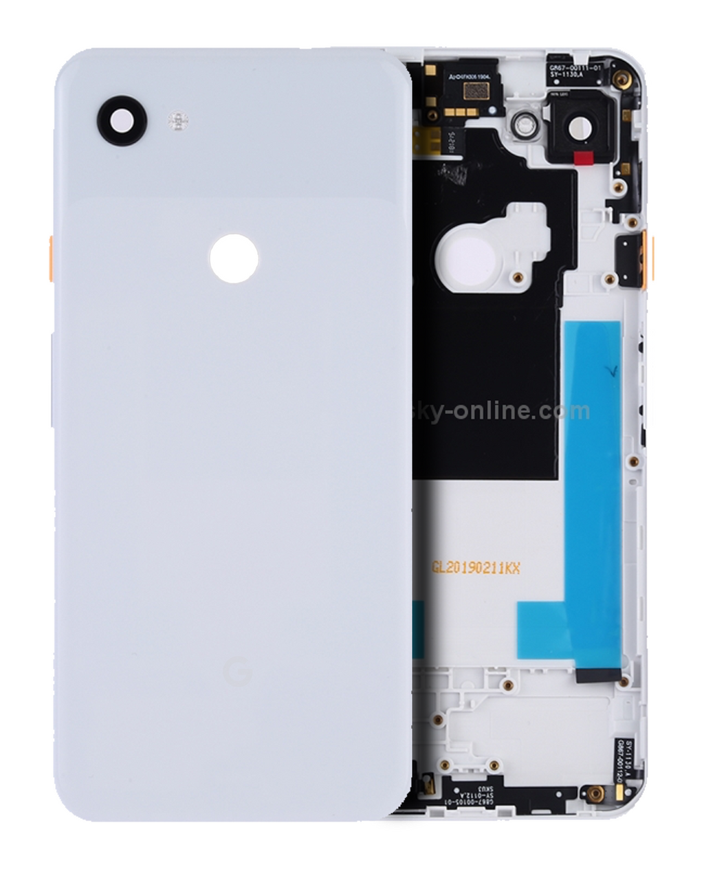Rückplatte für Google Pixel 3a XL (OEM Original) (Clearly White)