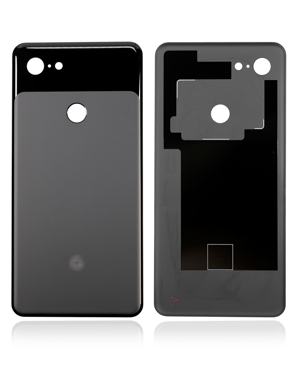 Backcover Glass für Google Pixel 3 XL (gebrauchter OEM-Ausbau: Grade New) (Schwarz)