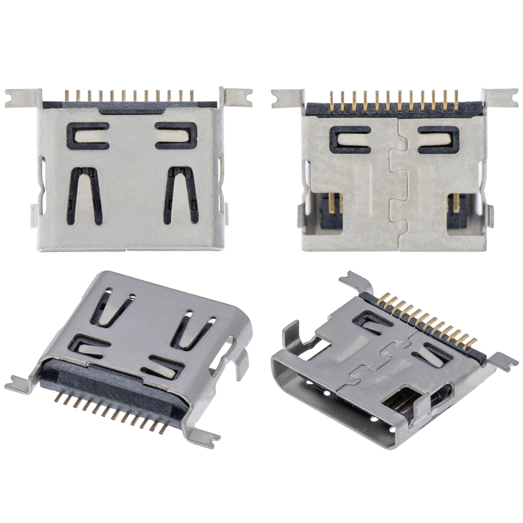 Ladebuchse soldering required - 12 Pin - Micro B - 4 Anchor Points (C229)