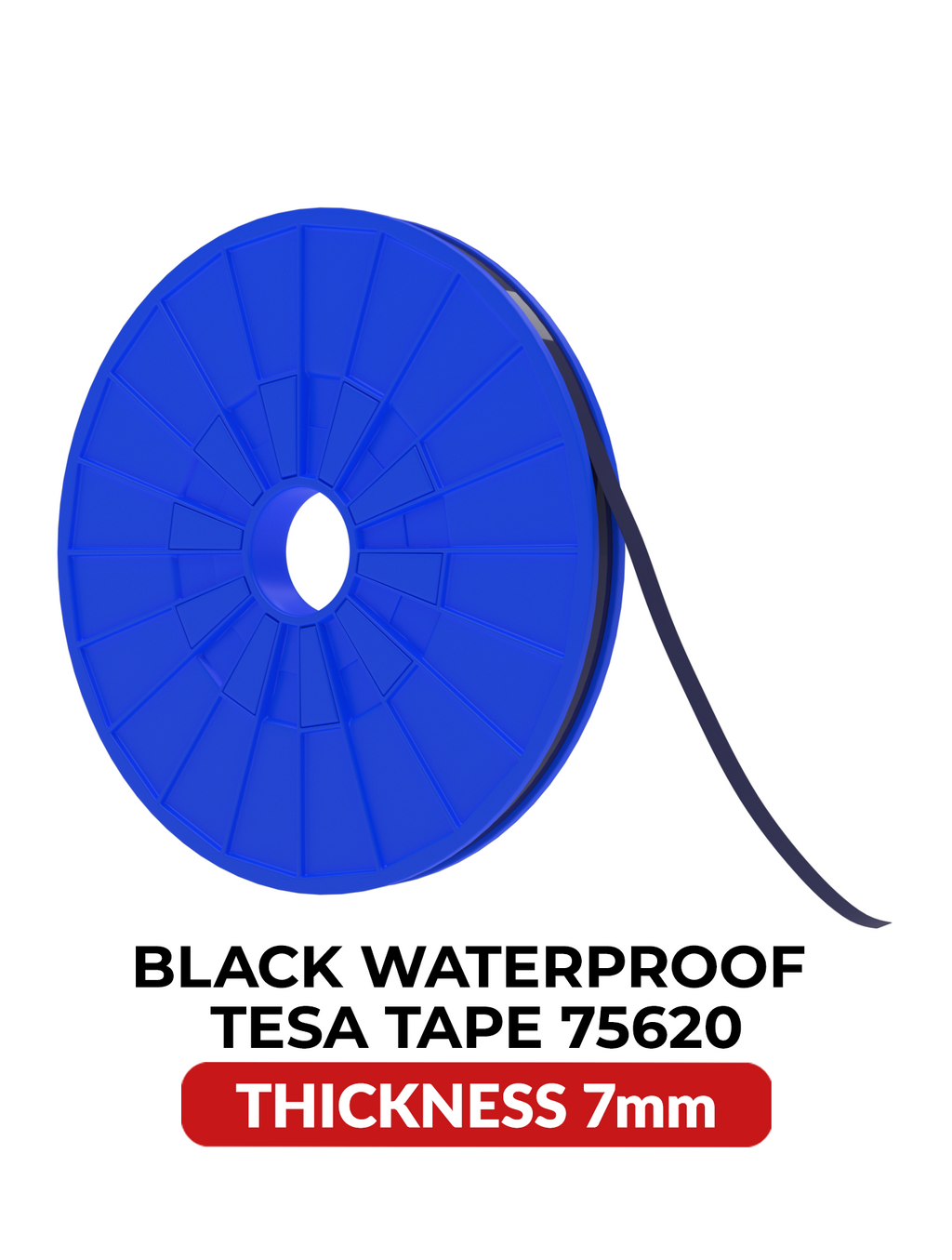Tesa Doppelseitiges Acryl-Klebeband Schwarz 7mm x 25m