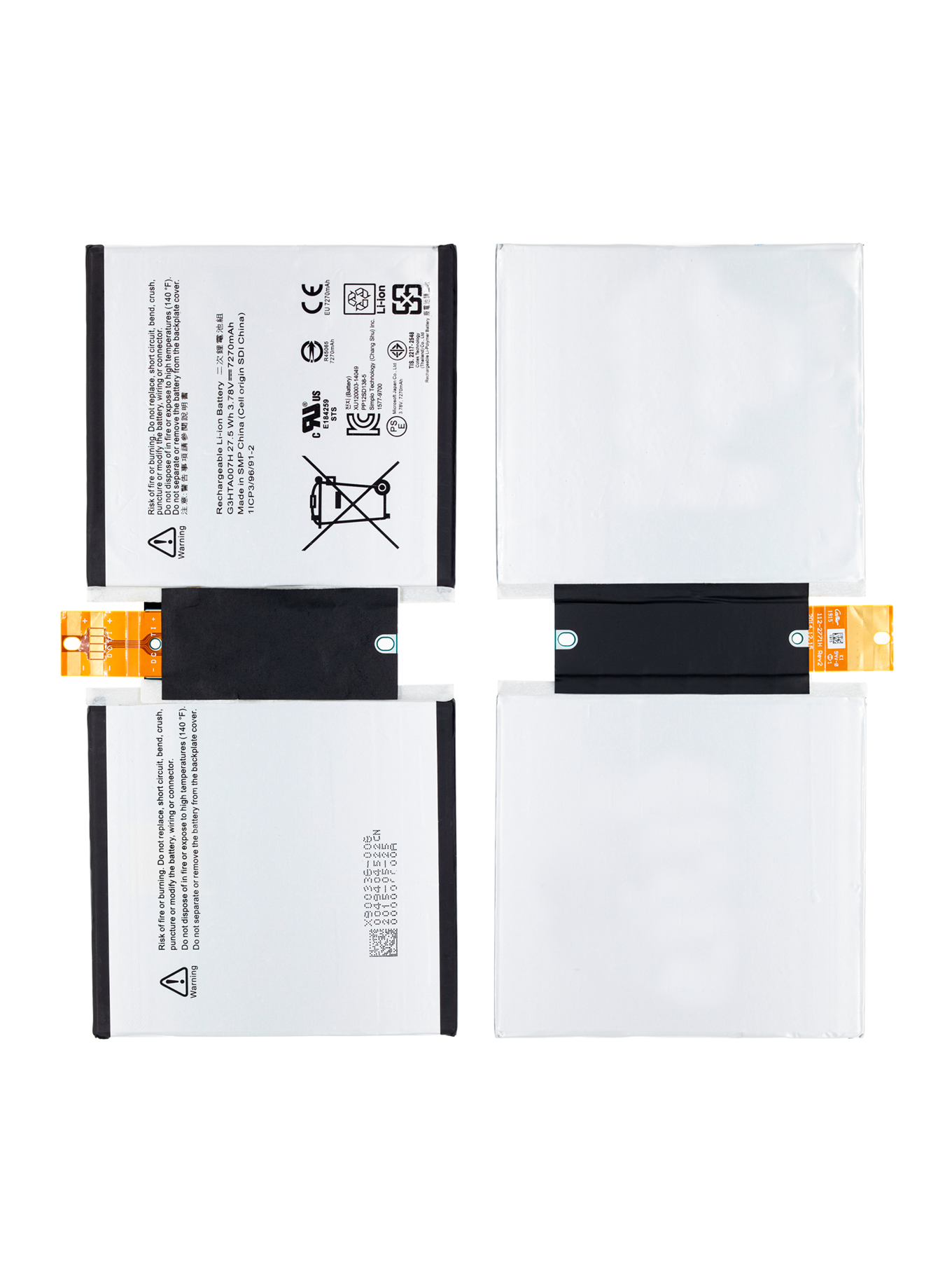 Ersatzakku für Microsoft Surface 3 (1645) (G3HTA007H)