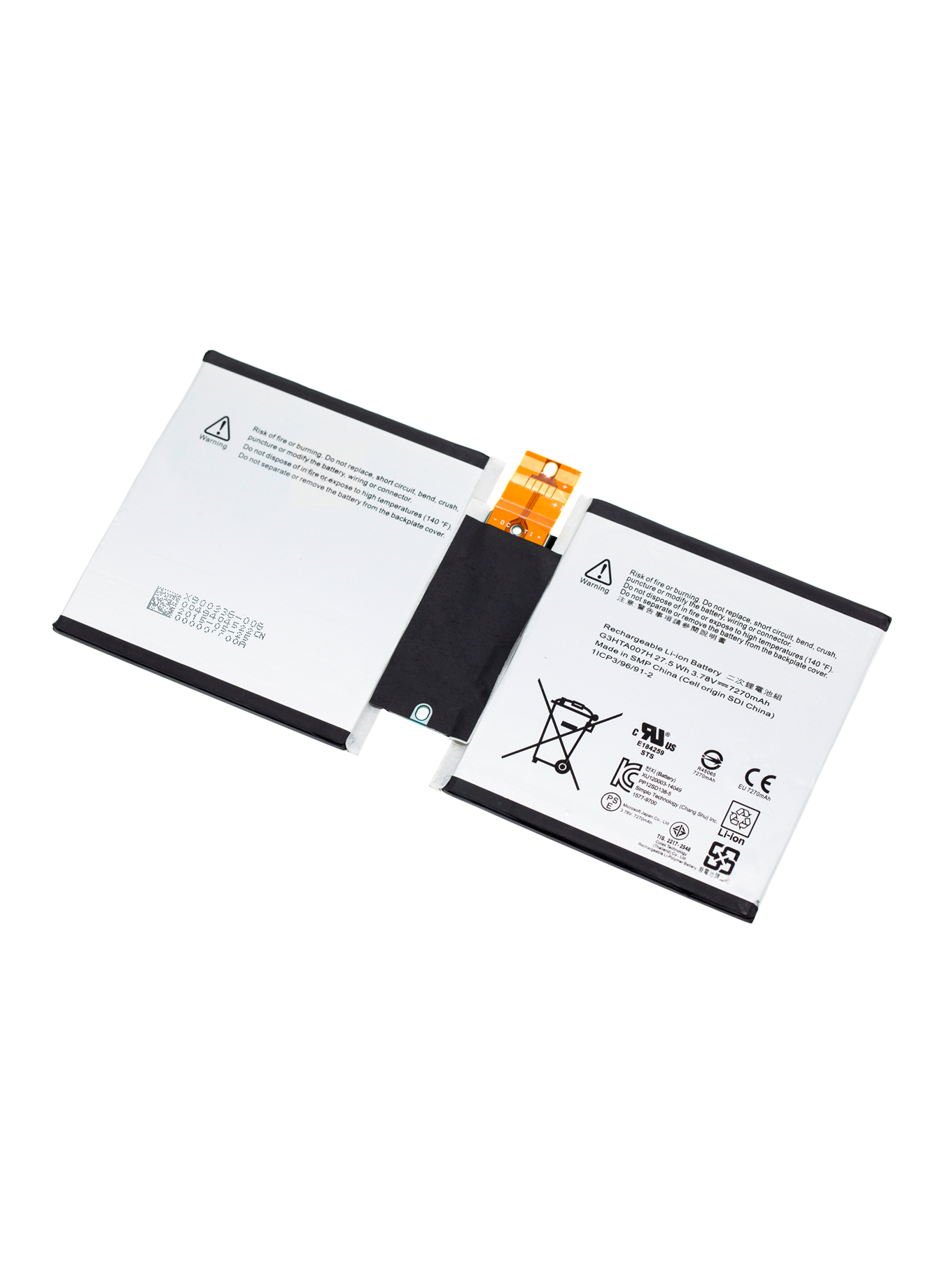 Ersatzakku für Microsoft Surface 3 (1645) (G3HTA007H)
