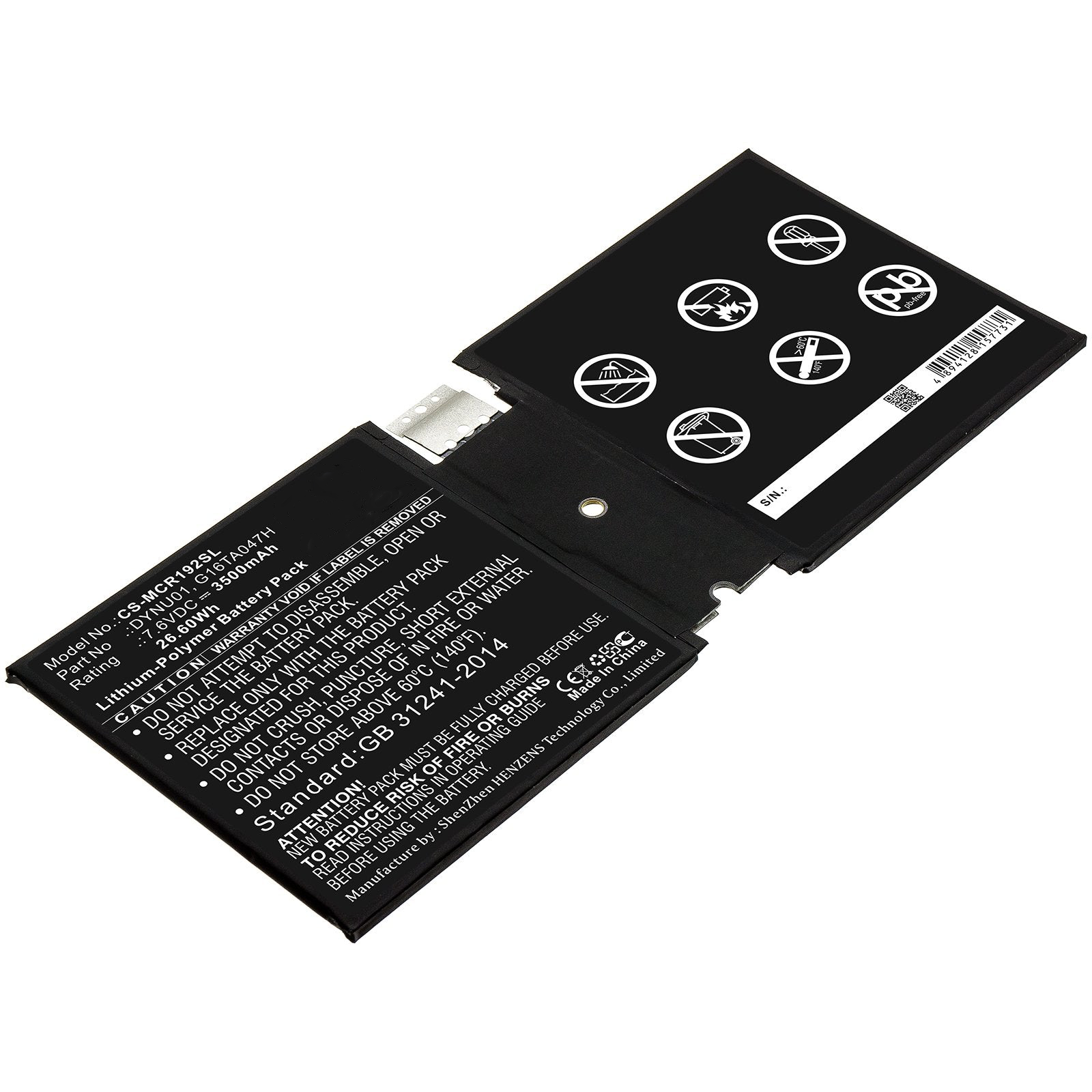 Ersatzbatterie für Microsoft Surface Go 2 (1901 / 1926 / 1927) (DYNU01)