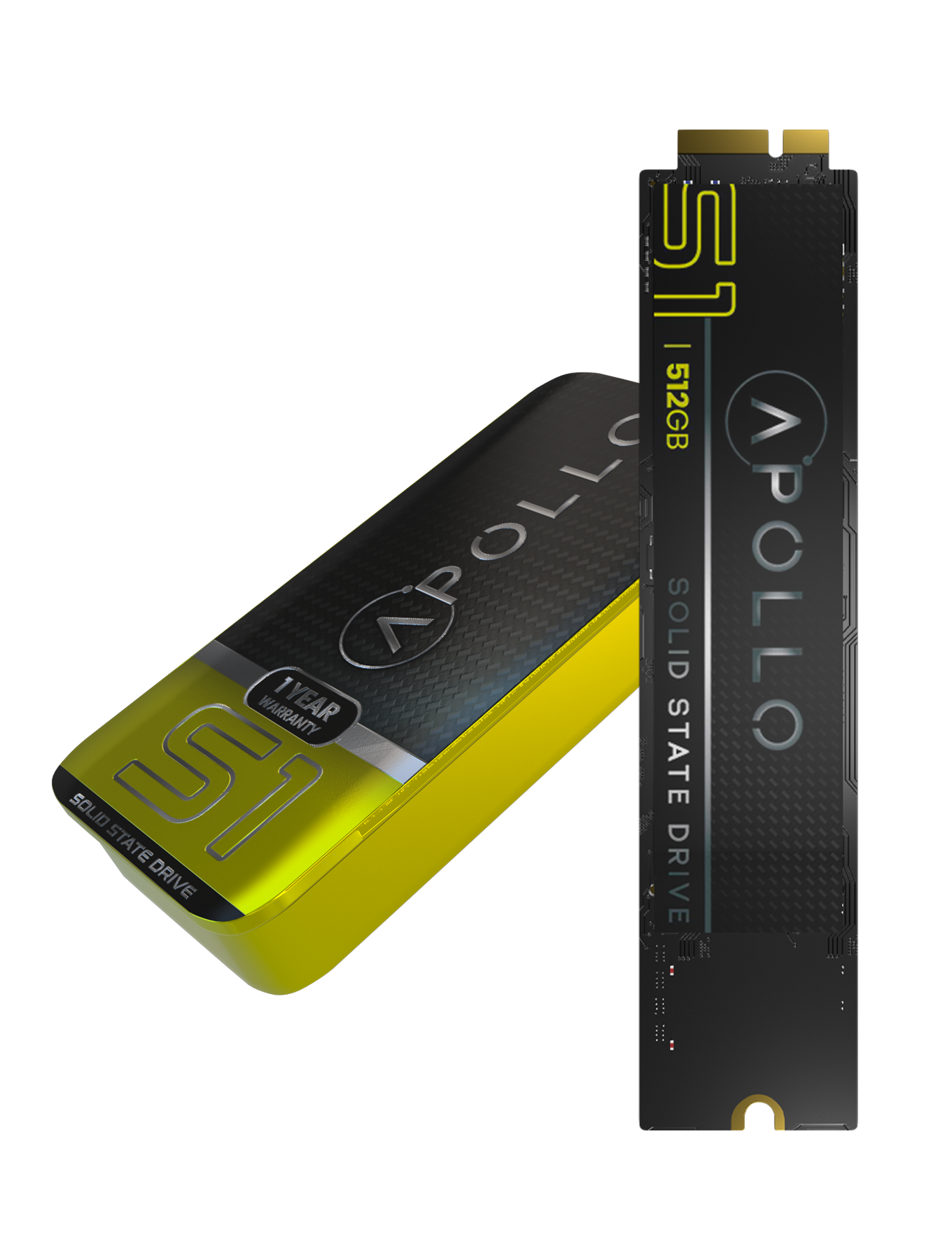 Apollo S1 512GB Mac SSD (NVMe PCIe Gen3x4) for MacBook Air 11" and 13" A1370 A1369 (2010-2011)