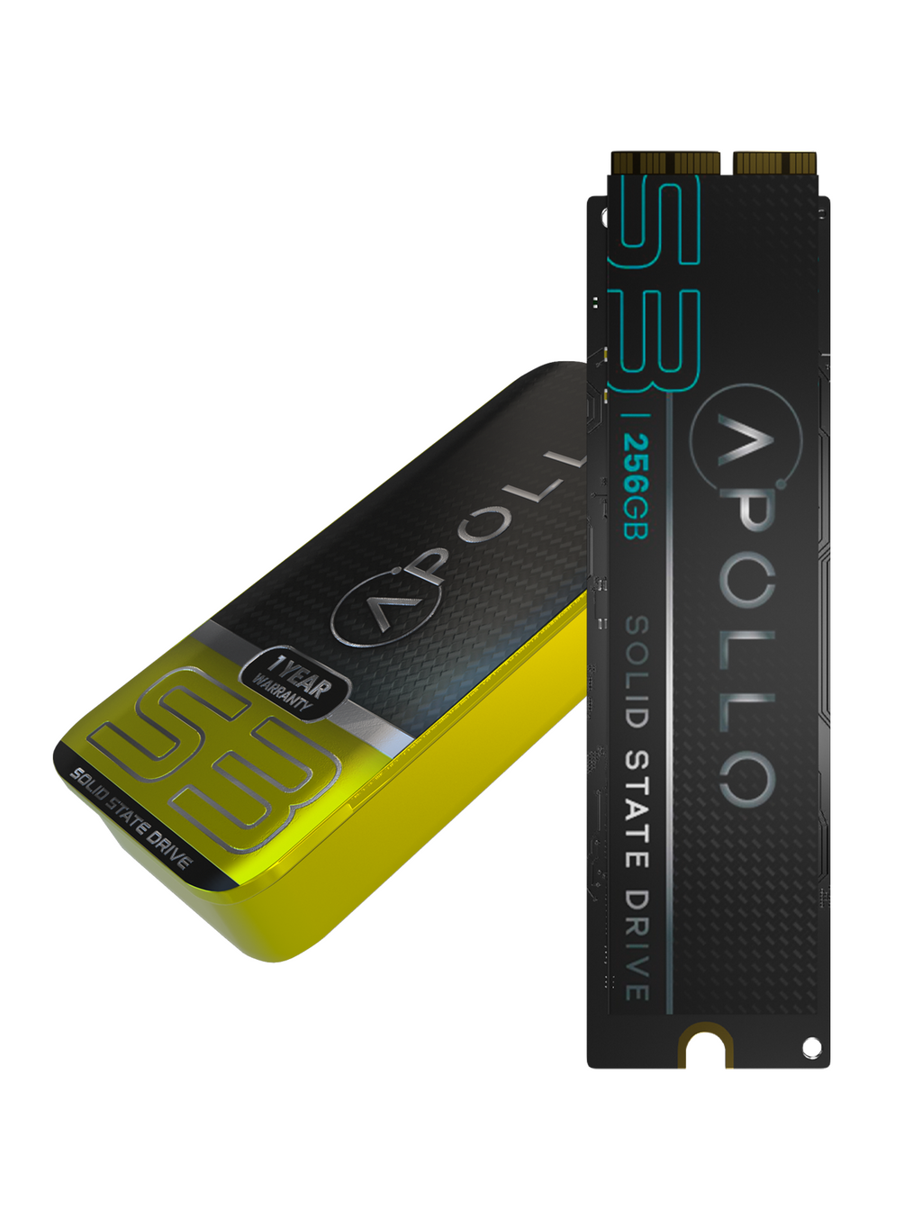 Apollo S3 256GB Mac SSD (NVMe PCIe Gen3x4) for MacBook Air 11 and 13" A1465 A1466 (Mid 2013-2017) / Pro Retina A1398 A1502 (Late 2013-Mid 2015) / iMac A1418 A1419 (Late 2013-Mid 2017) / Mac Mini A1347 (2014) / Mac Pro A1481 (2013)