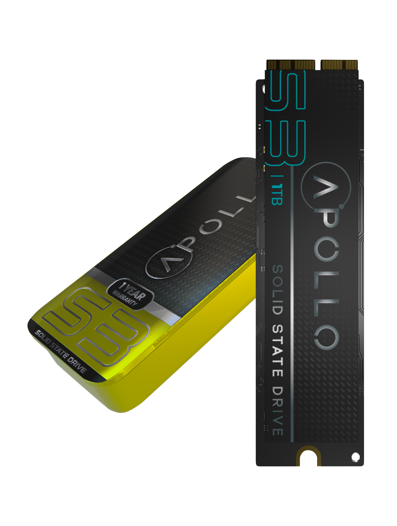 Apollo S3 1TB Mac SSD (NVMe PCIe Gen3x4) for MacBook Air 11/13" A1465/A1466 (Mid 2013-2017), MacBook Pro Retina A1398/A1502 (Late 2013-Mid 2015), iMac A1418/A1419 (Late 2013-Mid 2017), Mac Mini A1347 (2014), Mac Pro A1481 (2013)