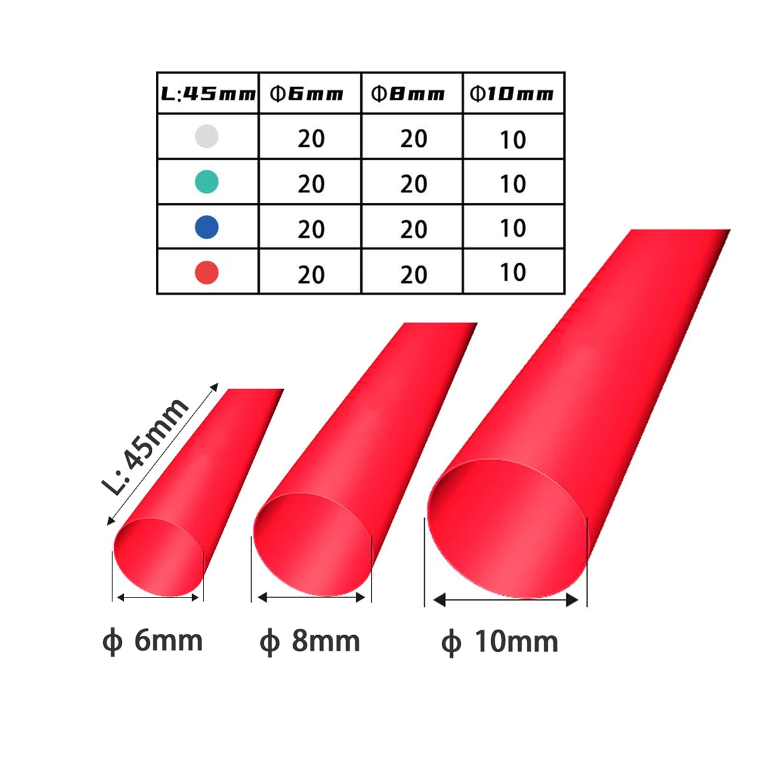 Pre-cut Heat Shrink Tubing (200-piece set) (2UUL)