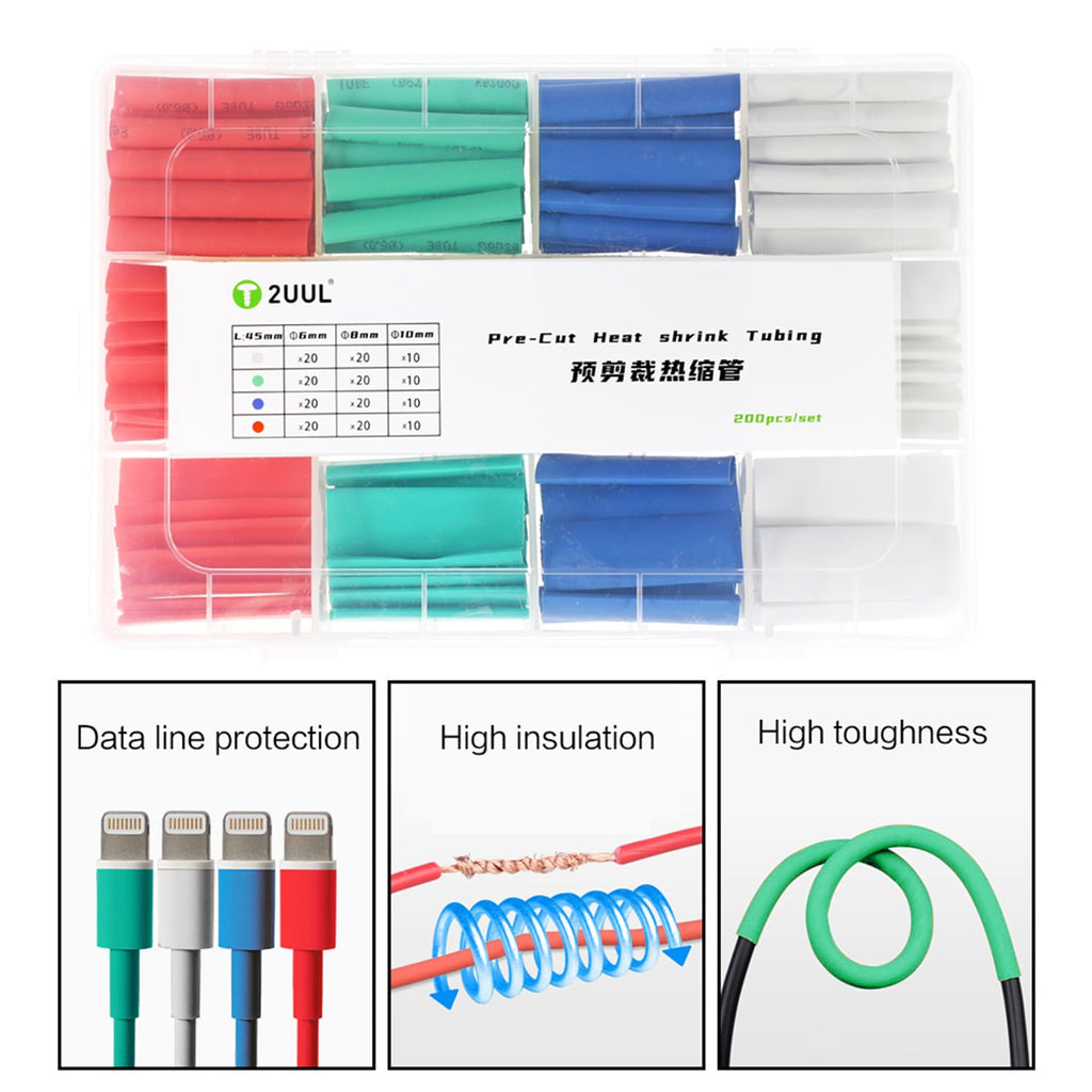 Pre-cut Heat Shrink Tubing (200-piece set) (2UUL)
