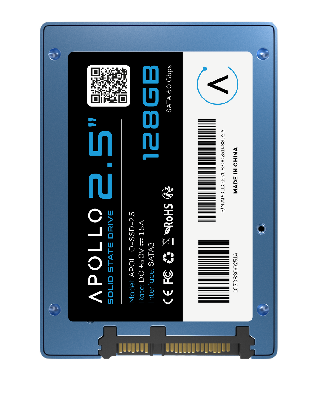 Apollo High-Performance 2.5 Inch SSD 3D TLC NAND 128GB