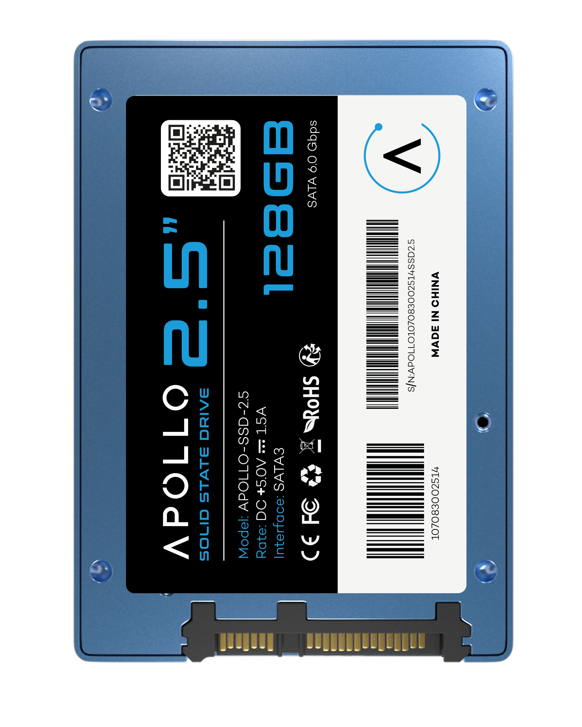 Apollo High-Performance 2.5 Inch SSD 3D TLC NAND 128GB