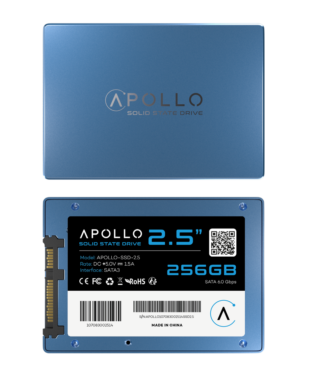 Apollo 2.5" High-Performance SSD 3D TLC NAND 256GB