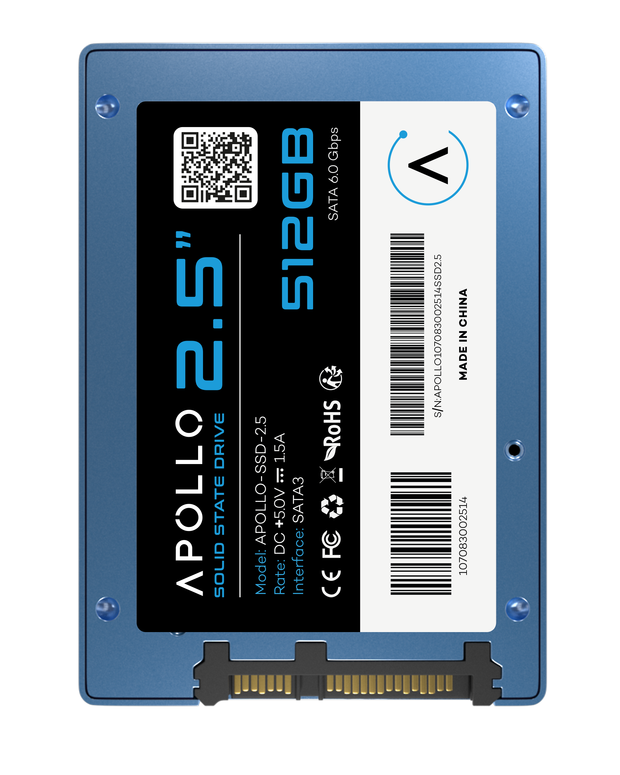 Apollo High Performance 2.5" SSD 3D TLC NAND 512GB