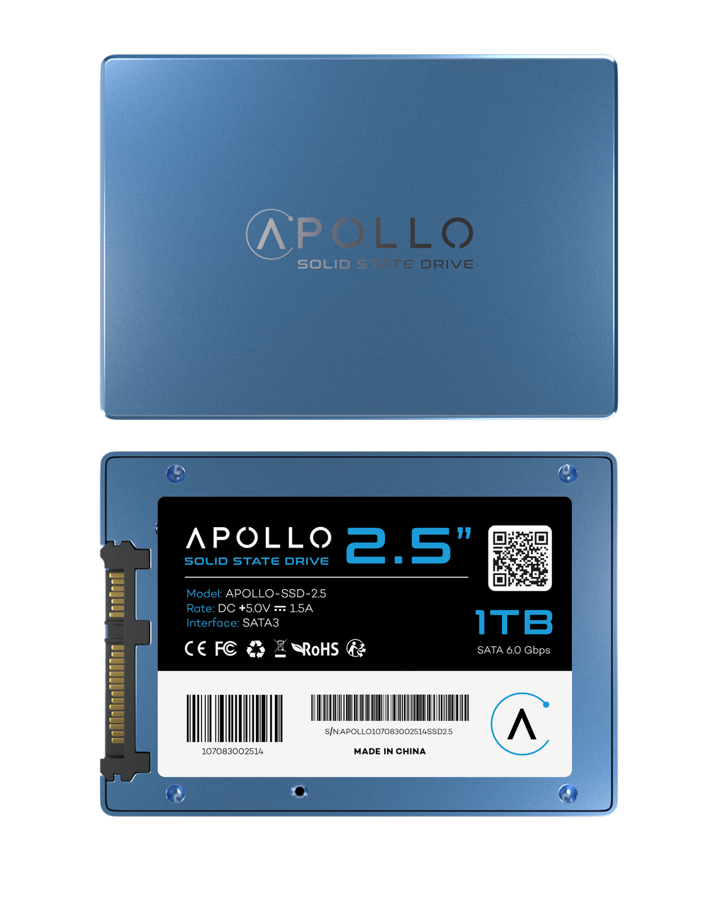 Apollo High Performance 2.5" SSD 3D TLC NAND 1TB