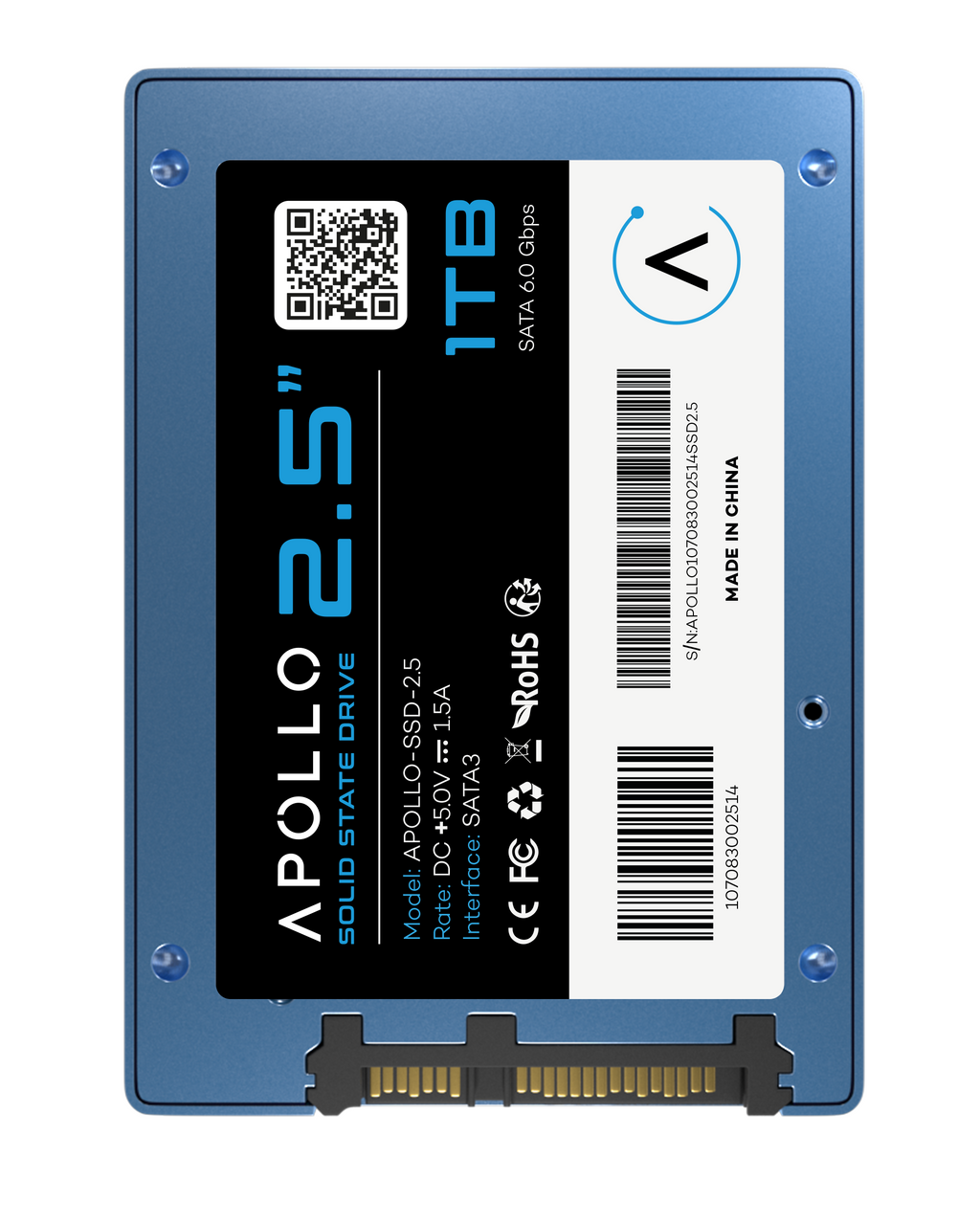 Apollo High Performance 2.5" SSD 3D TLC NAND 1TB