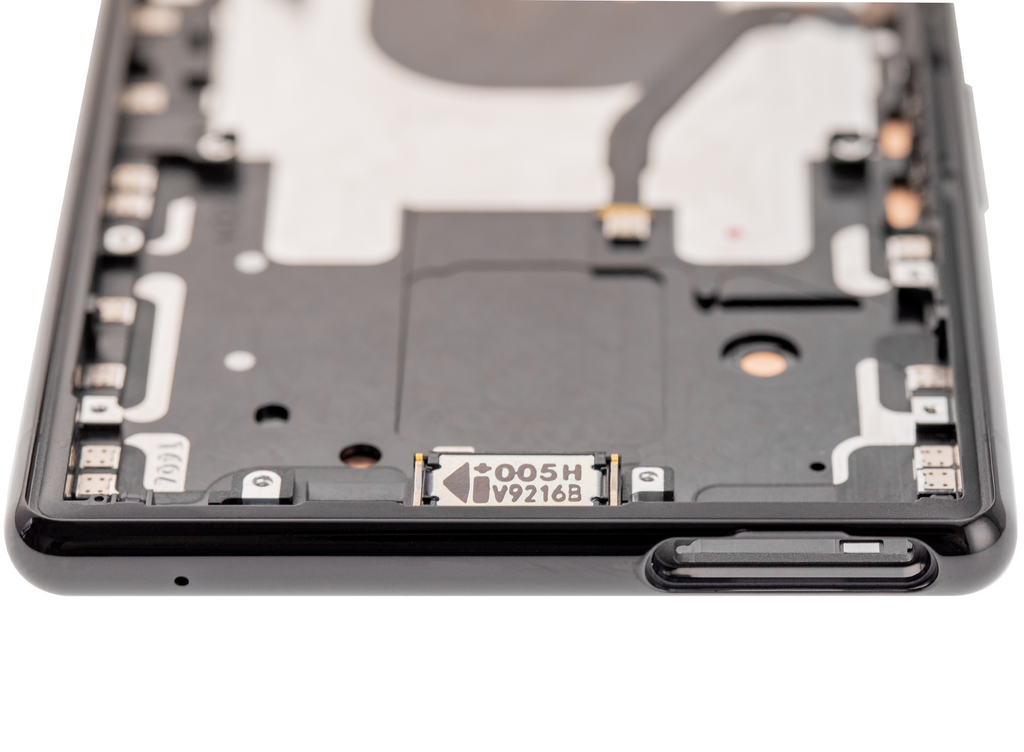 LCD-Display mit Rahmen für Sony Xperia 1 (Refurbished) (Schwarz)