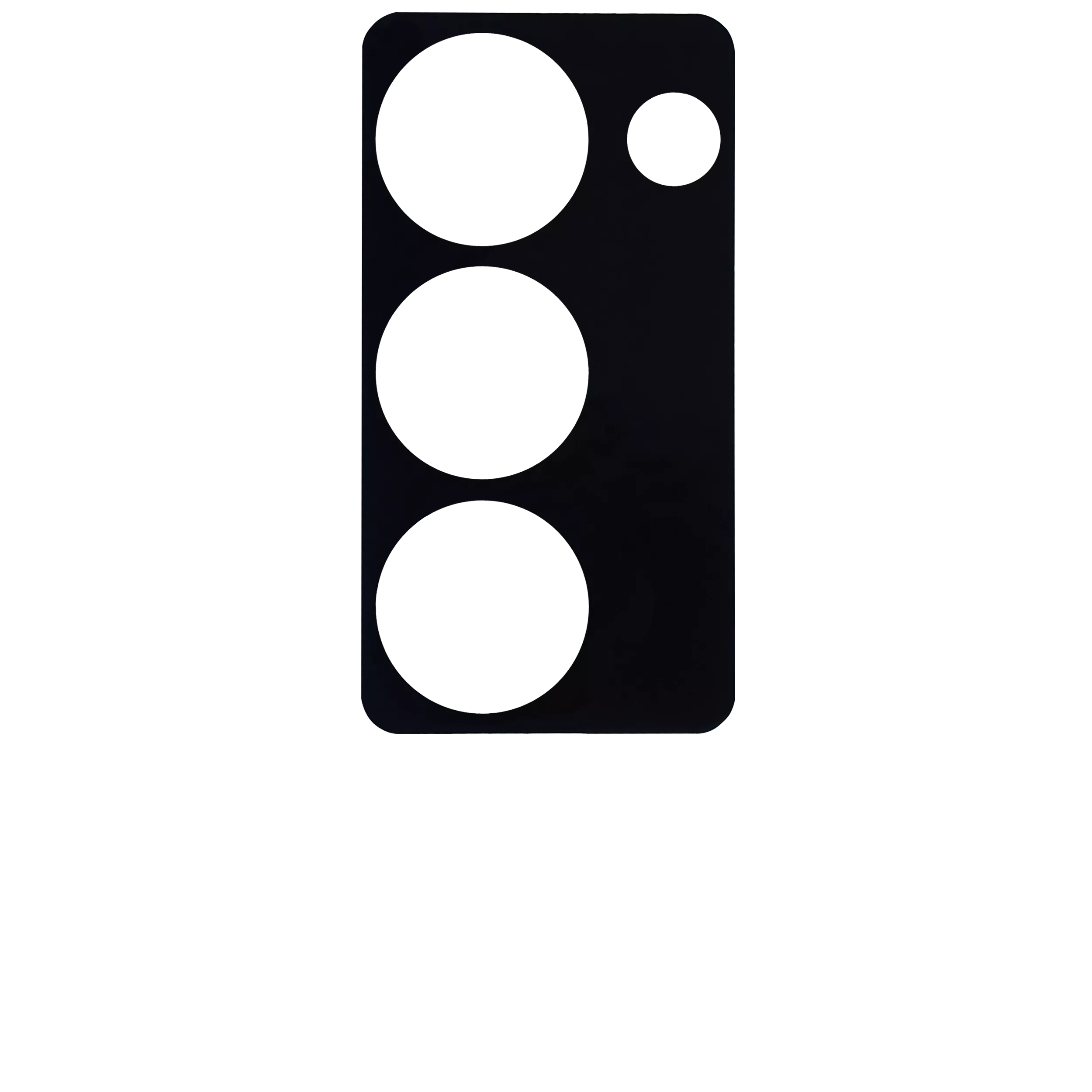 Rear Camera Lens (Glass Only) with Adhesive for Samsung Galaxy Z Fold 2 5G (Mystic Black) (10-Pack)