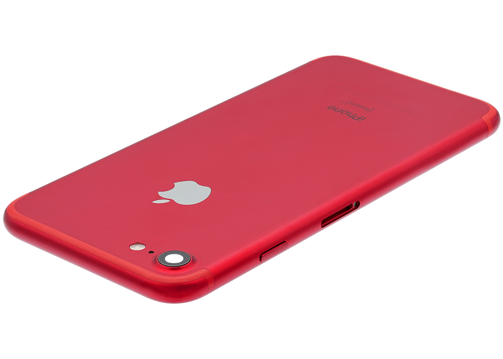 Back Cover/Frame with Pre-Installed Small Parts for iPhone 7 (Used OEM Removal, Quality A) (Red)