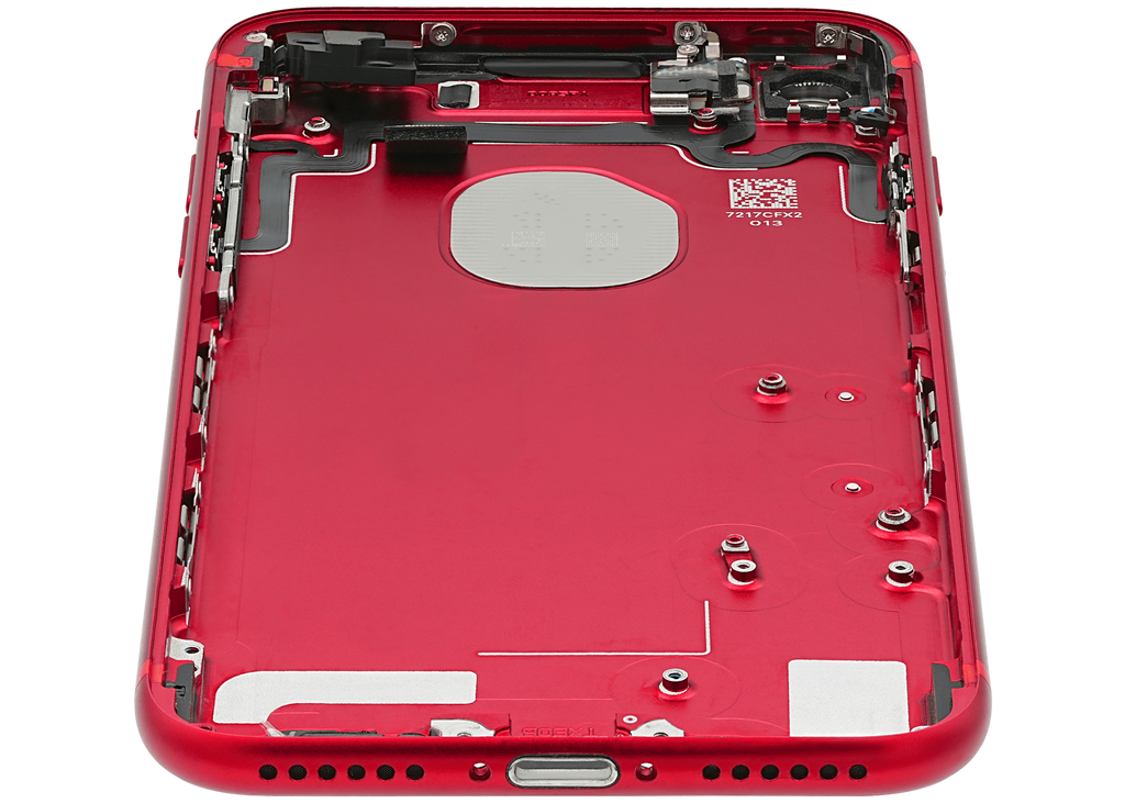 Back Cover/Frame with Pre-Installed Small Parts for iPhone 7 (Used OEM Removal, Quality A) (Red)