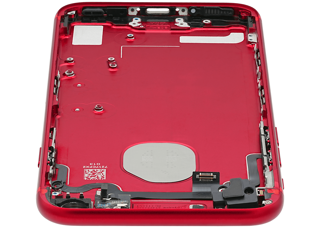 Back Cover/Frame with Pre-Installed Small Parts for iPhone 7 (Used OEM Removal, Quality A) (Red)