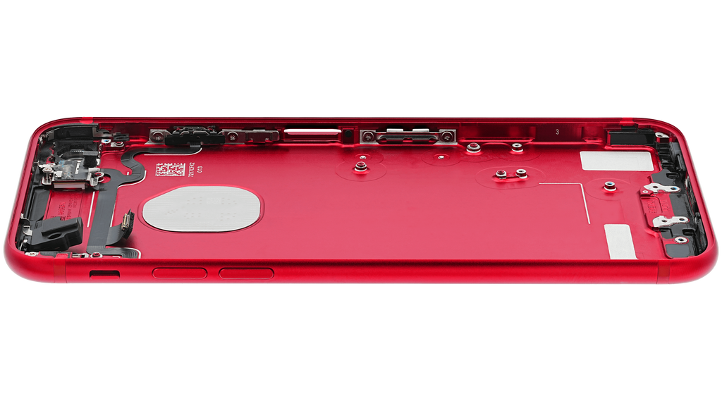 Back Cover/Frame with Pre-Installed Small Parts for iPhone 7 (Used OEM Removal, Quality A) (Red)