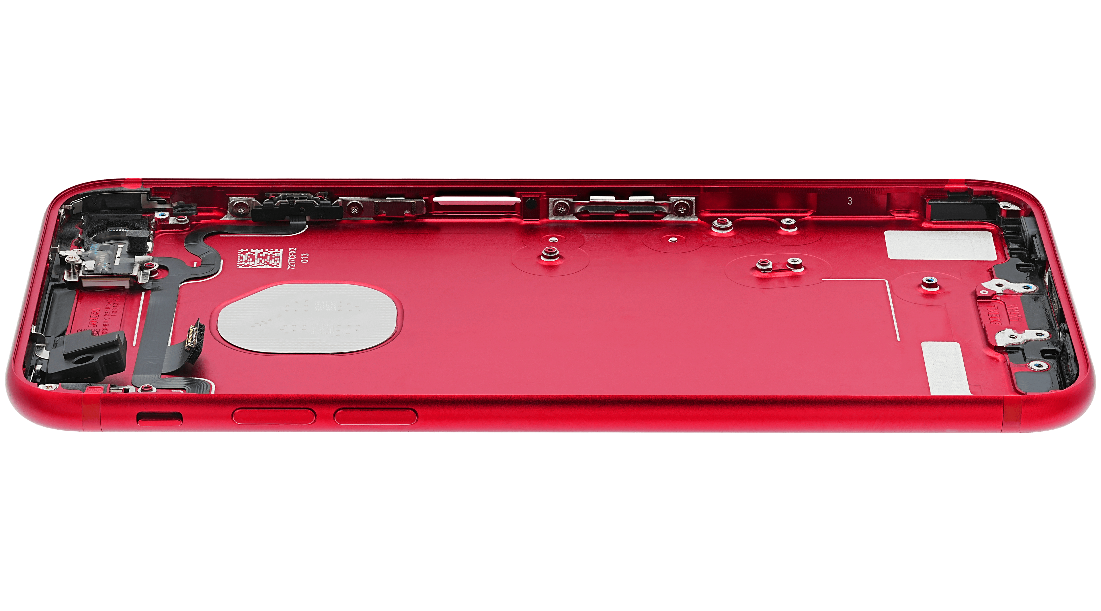 Back Cover/Frame with Pre-Installed Small Parts for iPhone 7 (Used OEM Removal, Quality A) (Red)