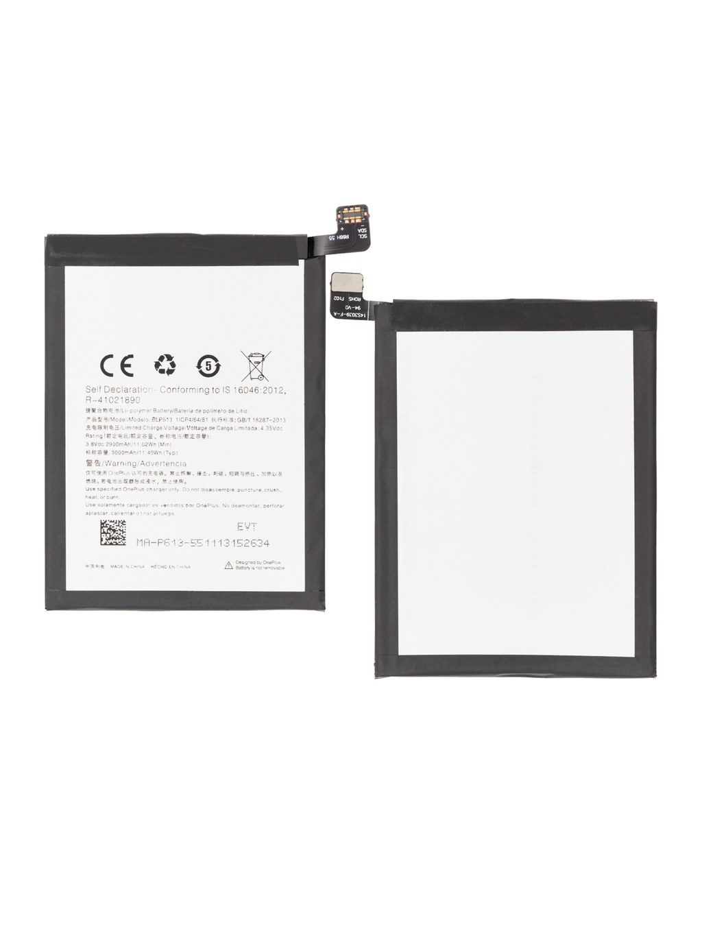 Ersatzakku für OnePlus 3 (A3000 / A3003) (BLP613)