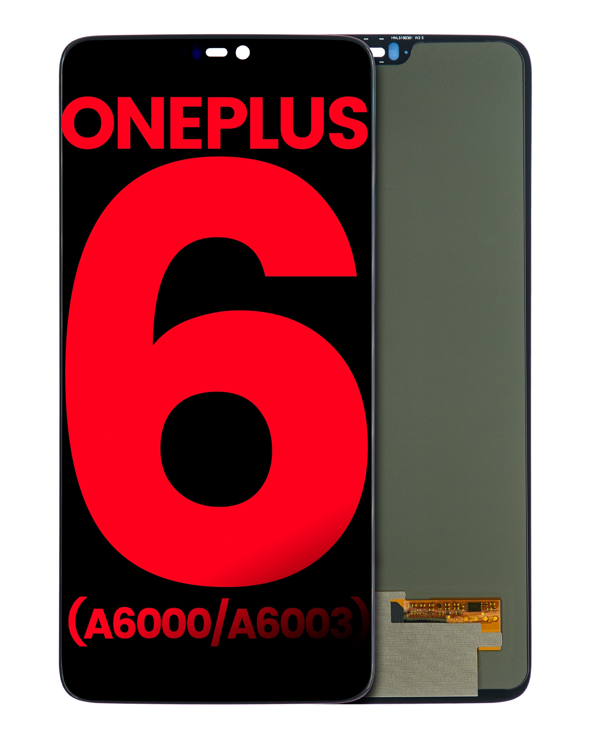 OLED-Display ohne Rahmen für OnePlus 6 (Aftermarket Plus)