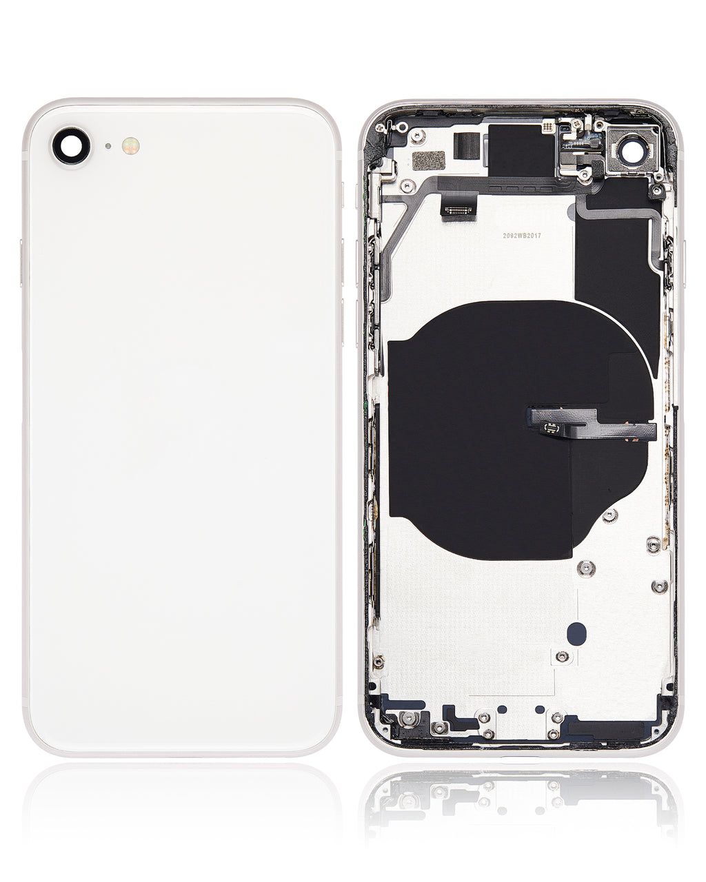 Back Cover with Pre-Installed Small Parts for iPhone SE (2022) (Used OEM, Grade A, Starlight)