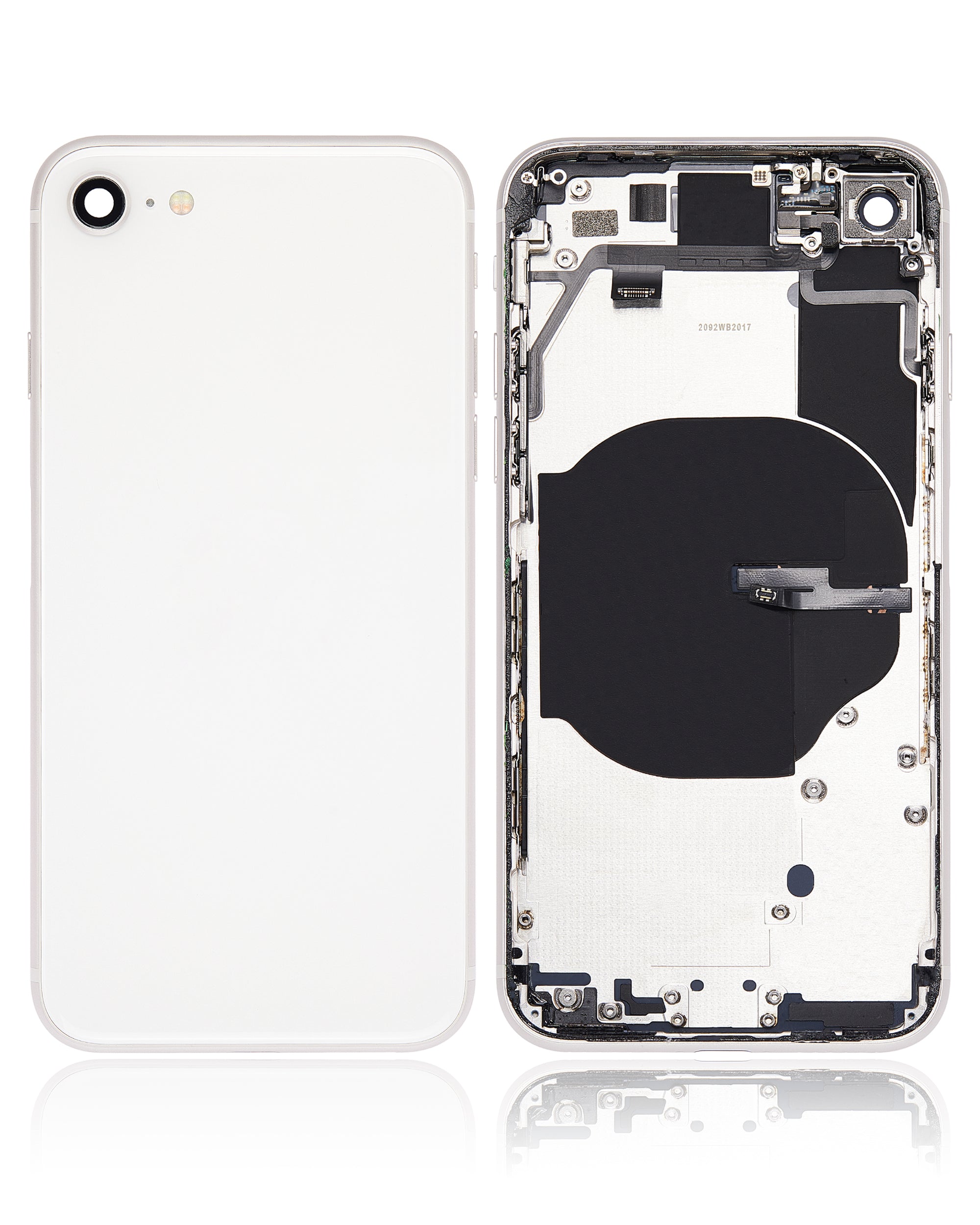 Back Cover with Pre-Installed Small Parts for iPhone SE (2022) (Used OEM, Grade A, Starlight)