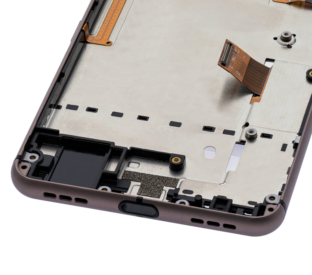 LCD-Display mit Rahmen für BlackBerry KEYone (Generalüberholt, Bronze)