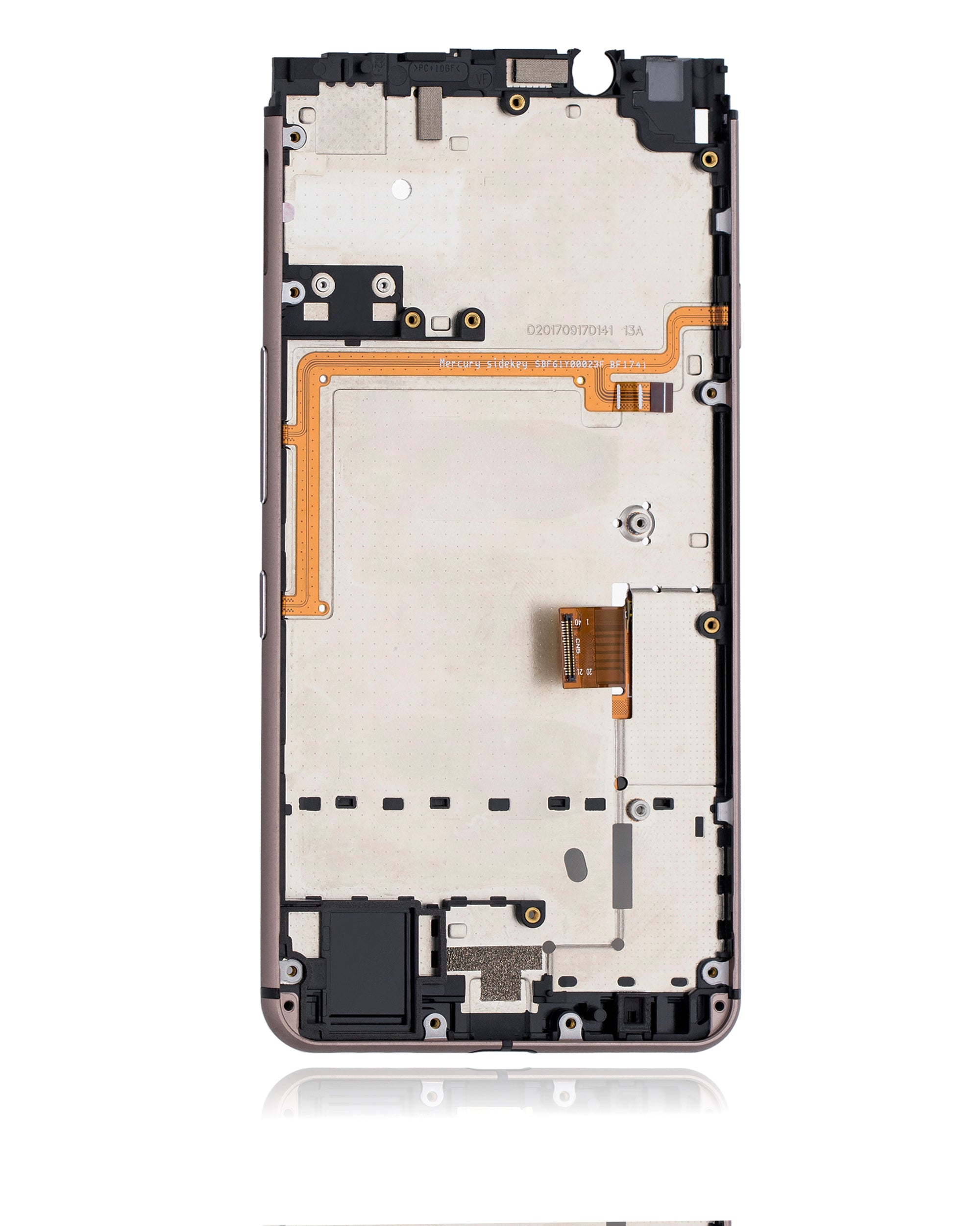 LCD-Display mit Rahmen für BlackBerry KEYone (Generalüberholt, Bronze)