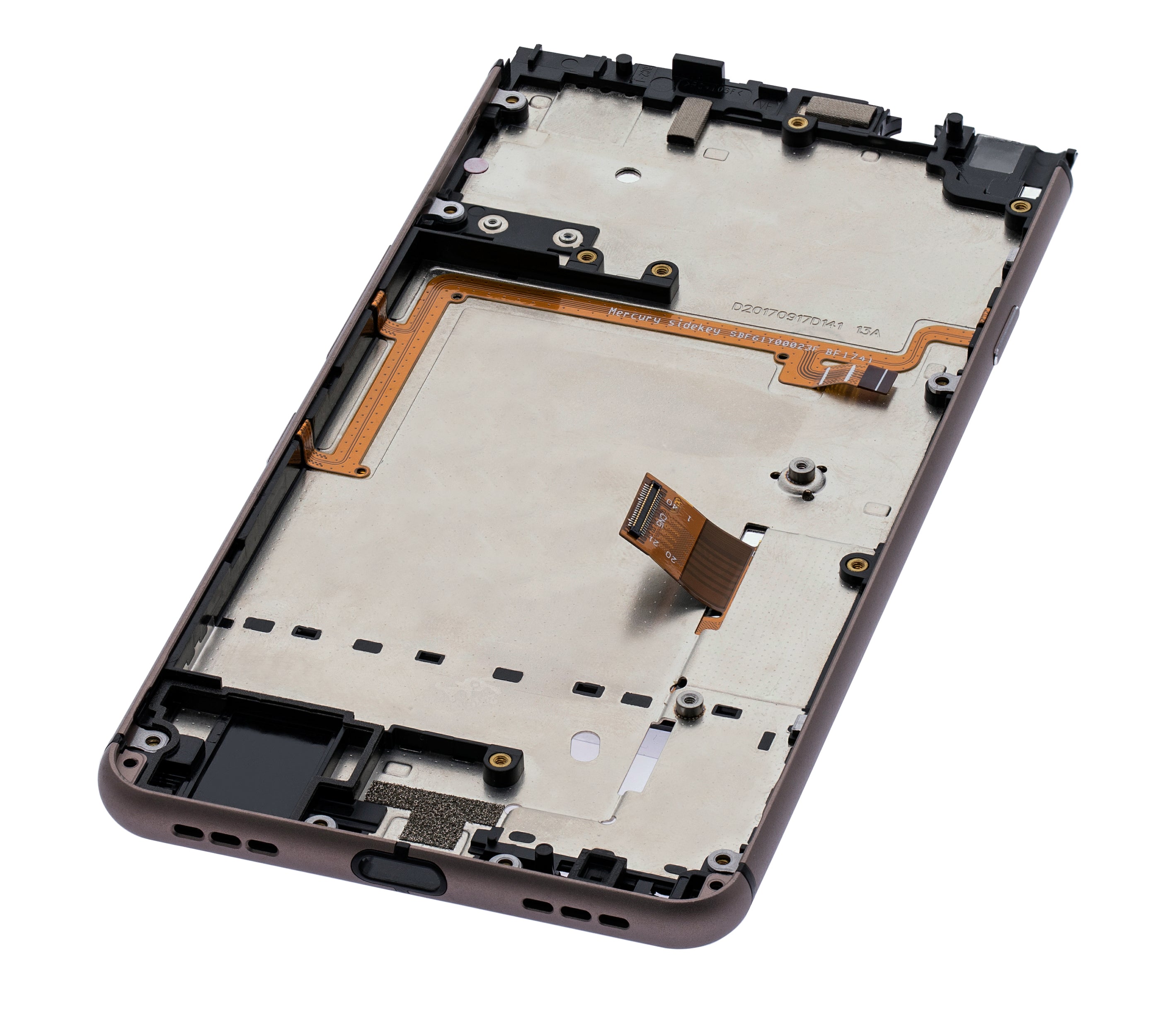 LCD-Display mit Rahmen für BlackBerry KEYone (Generalüberholt, Bronze)