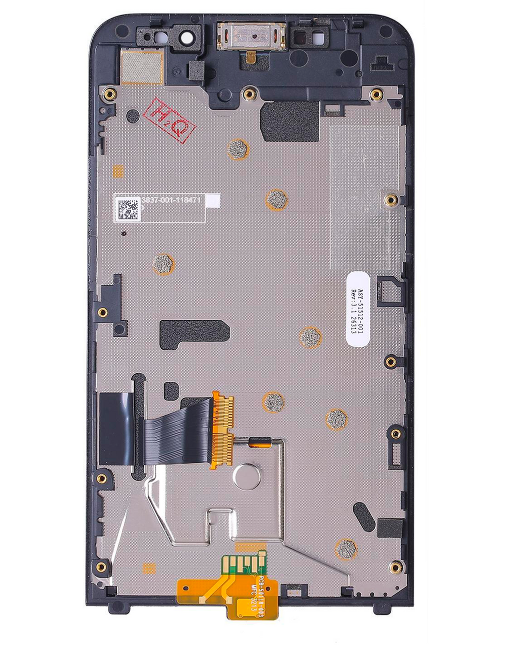 LCD-Display mit Rahmen für BlackBerry Z30 (Schwarz)