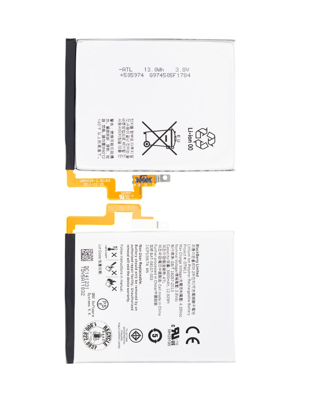 Ersatzakku für BlackBerry Passport (BAT-58107-003)