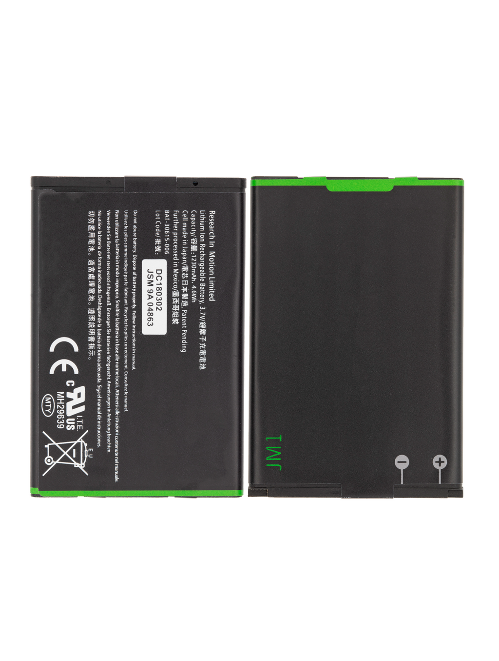Ersatzbatterie für BlackBerry BOLD 9900, TORCH 9850/9860