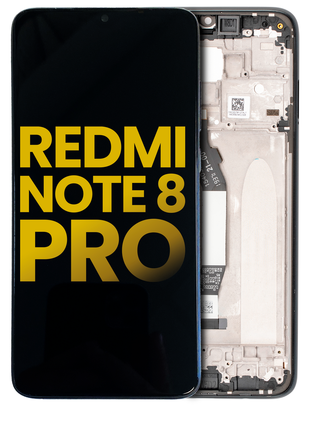 LCD Display with Frame for Xiaomi Redmi Note 8 Pro (Refurbished) (Black)