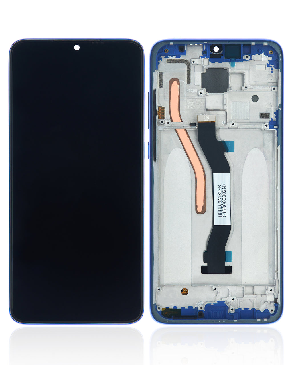 LCD Display with Frame for Xiaomi Redmi Note 8 Pro (Refurbished) (Blue)