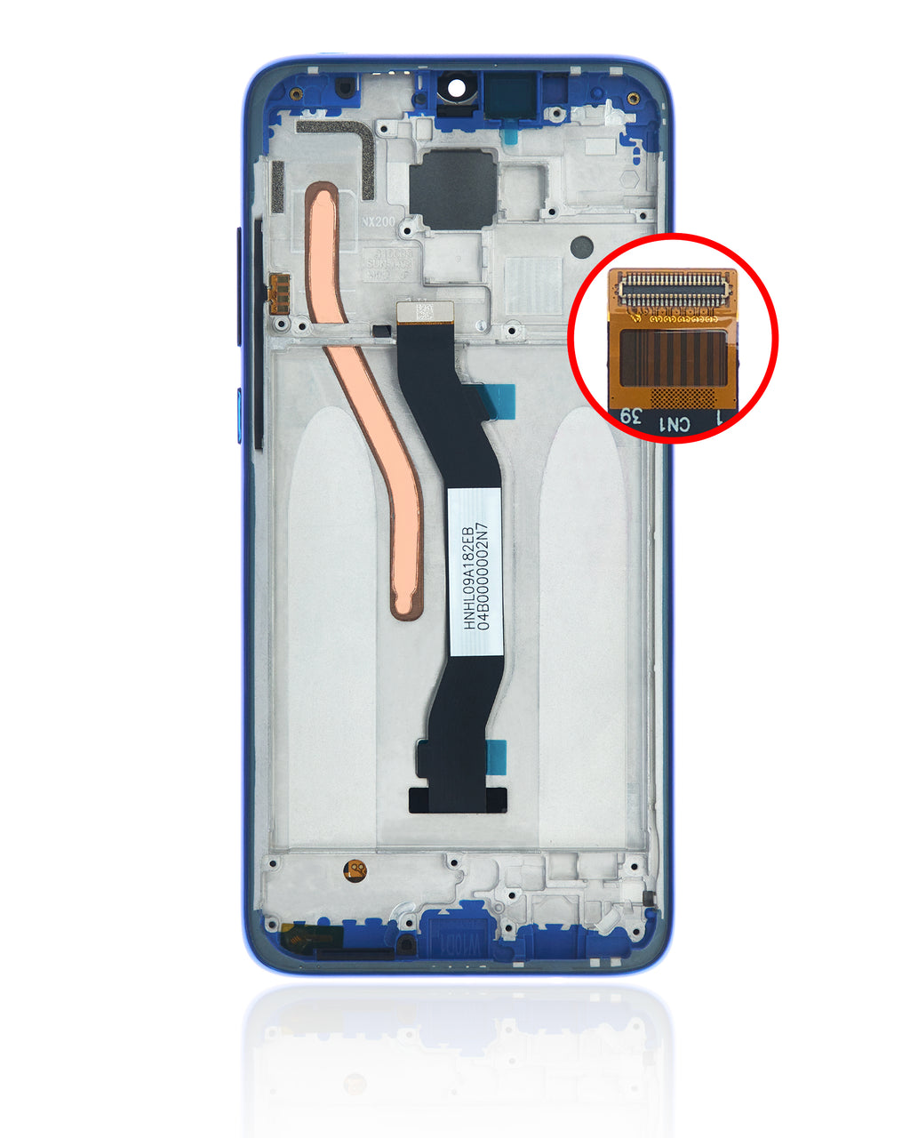 LCD Display with Frame for Xiaomi Redmi Note 8 Pro (Refurbished) (Blue)