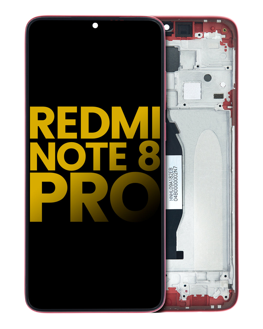 LCD Display with Frame for Xiaomi Redmi Note 8 Pro (Refurbished) (Red)
