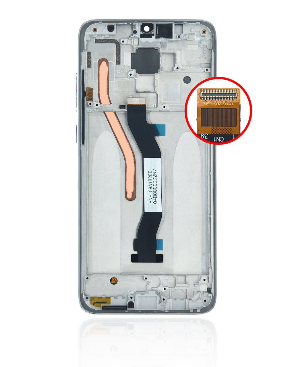 LCD Display with Frame for Xiaomi Redmi Note 8 Pro (Refurbished) (White)