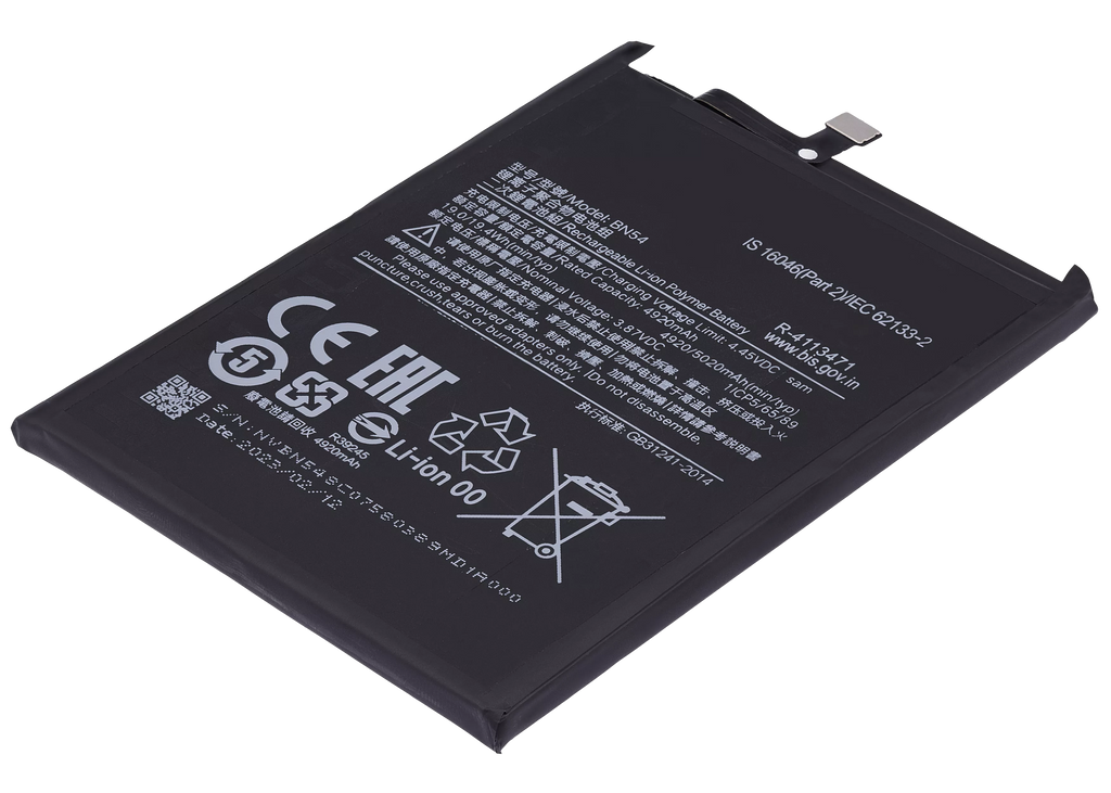 Replacement battery for Xiaomi Redmi Note 9 / Redmi 9 / Redmi 10x 4G / Mi 10 Lite 5G (BN54)