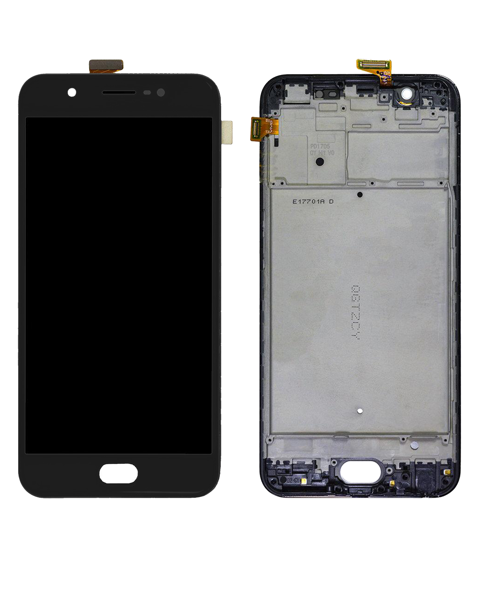 LCD Assembly with Frame for Vivo Y69 (Refurbished) (Matte Black)