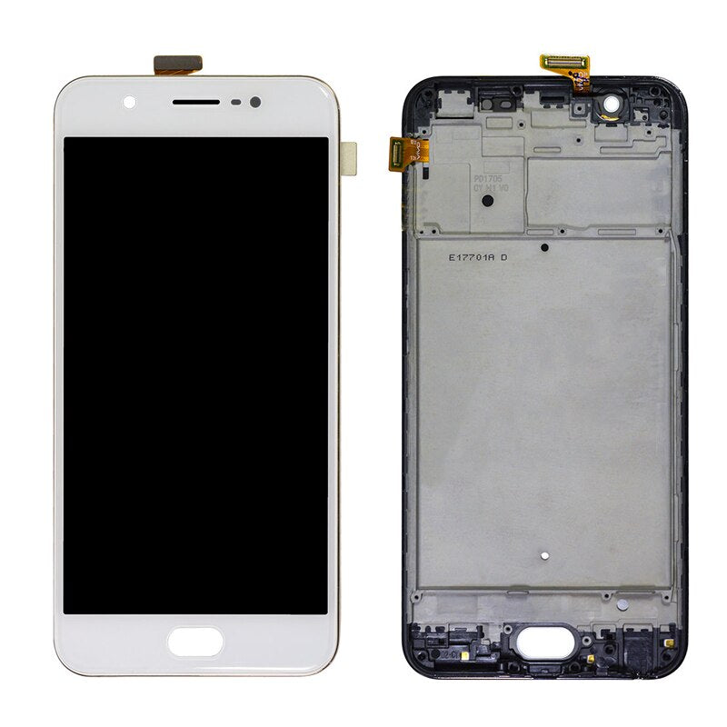 LCD Display with Frame for Vivo Y69 (Refurbished) (White)