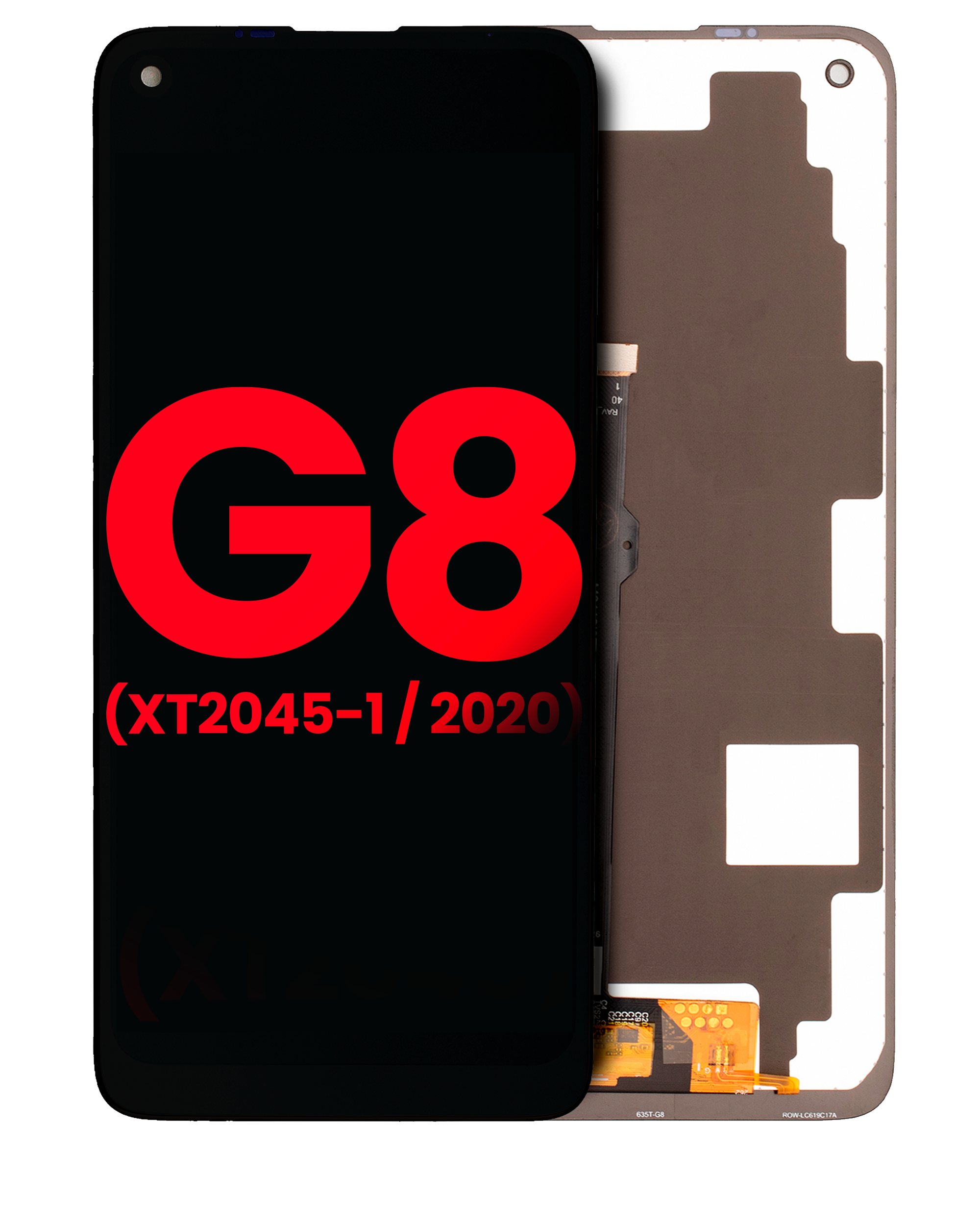 LCD-Display ohne Rahmen für Motorola Moto G8 Schwarz (Aftermarket Plus)