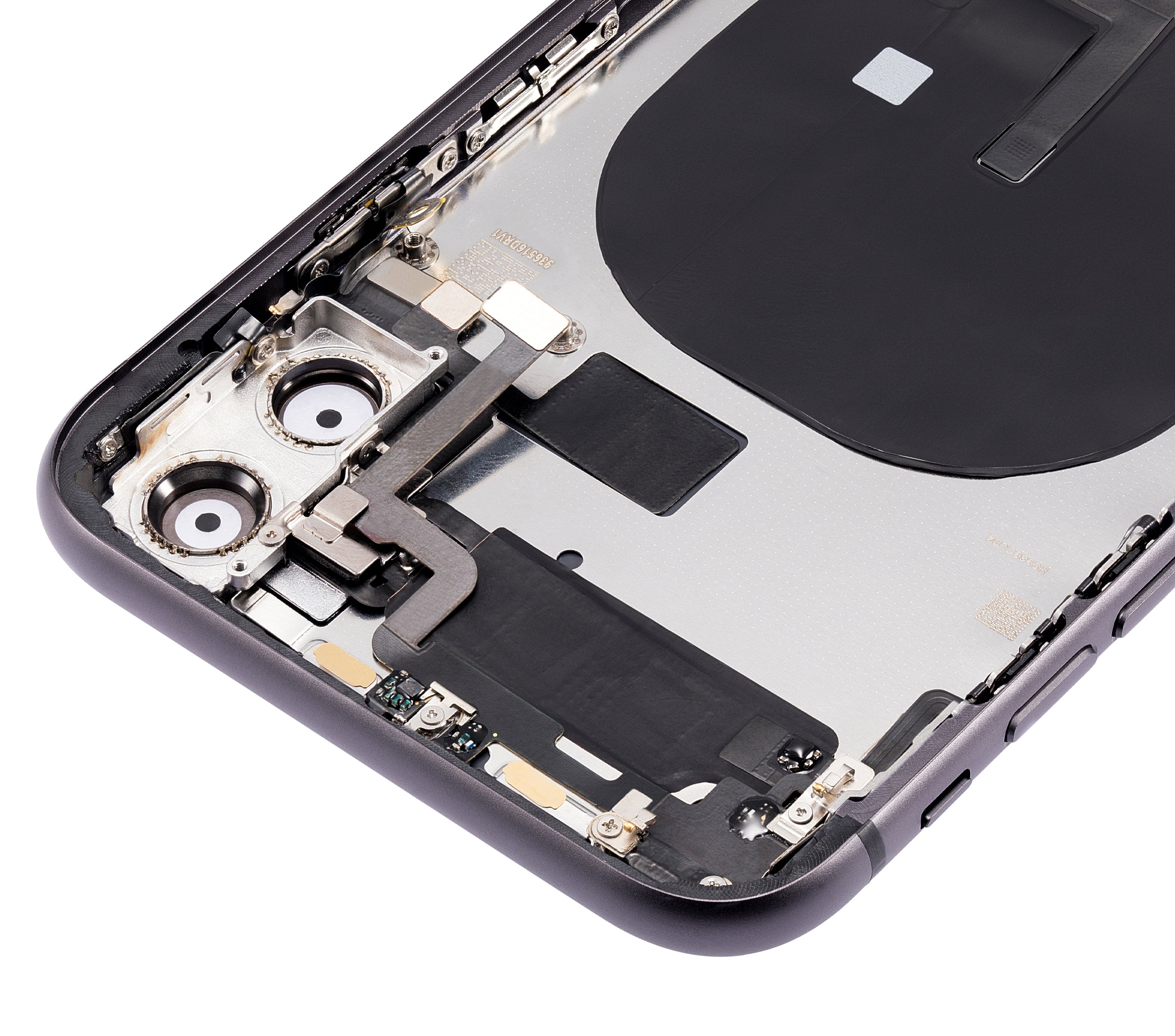 iPhone 11 Backcover/Rahmen mit Komponenten Schwarz Aftermarket Plus ohne Logo