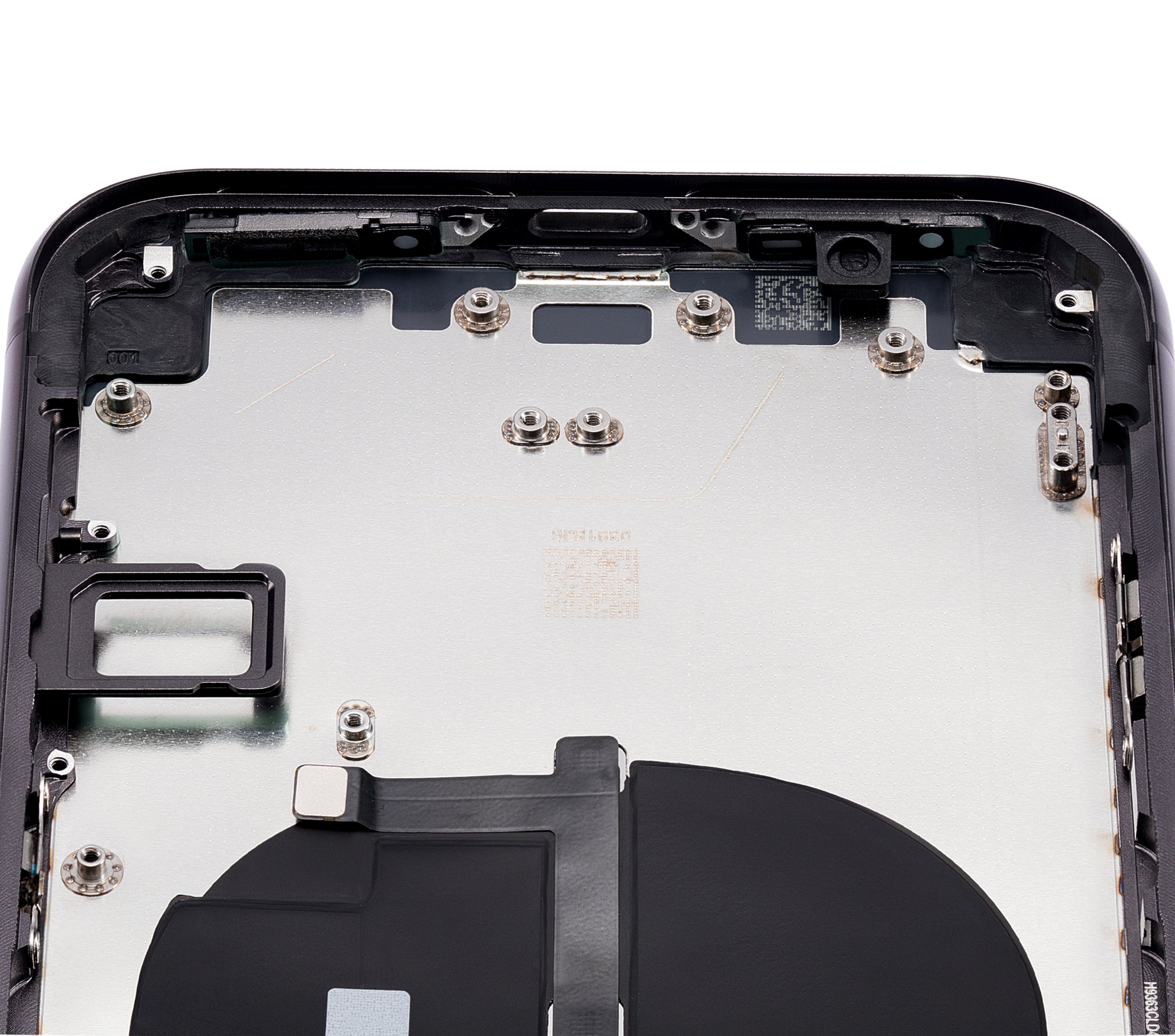 iPhone 11 Backcover/Rahmen mit Komponenten Schwarz Aftermarket Plus ohne Logo