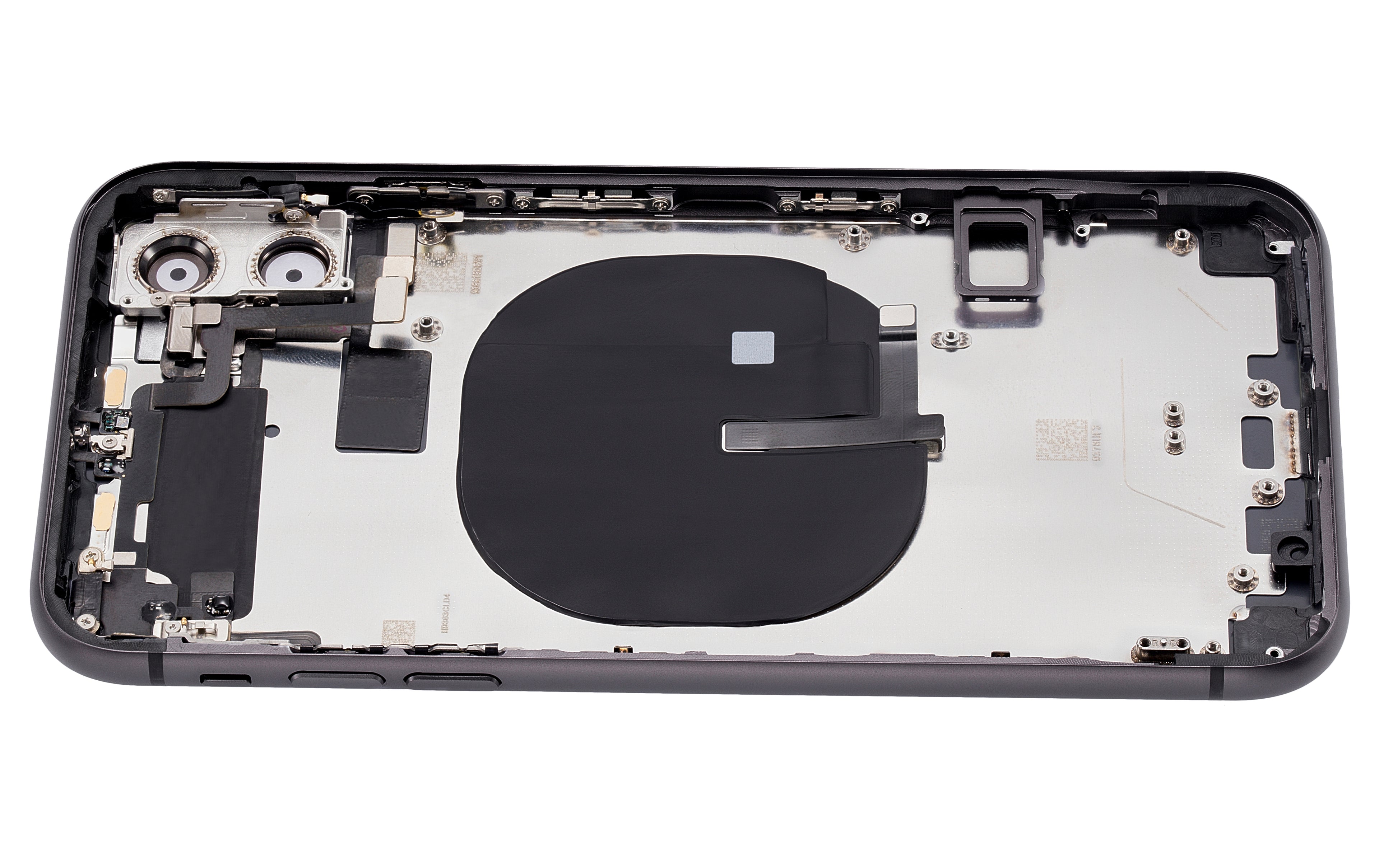 iPhone 11 Backcover/Rahmen mit Komponenten Schwarz Aftermarket Plus ohne Logo