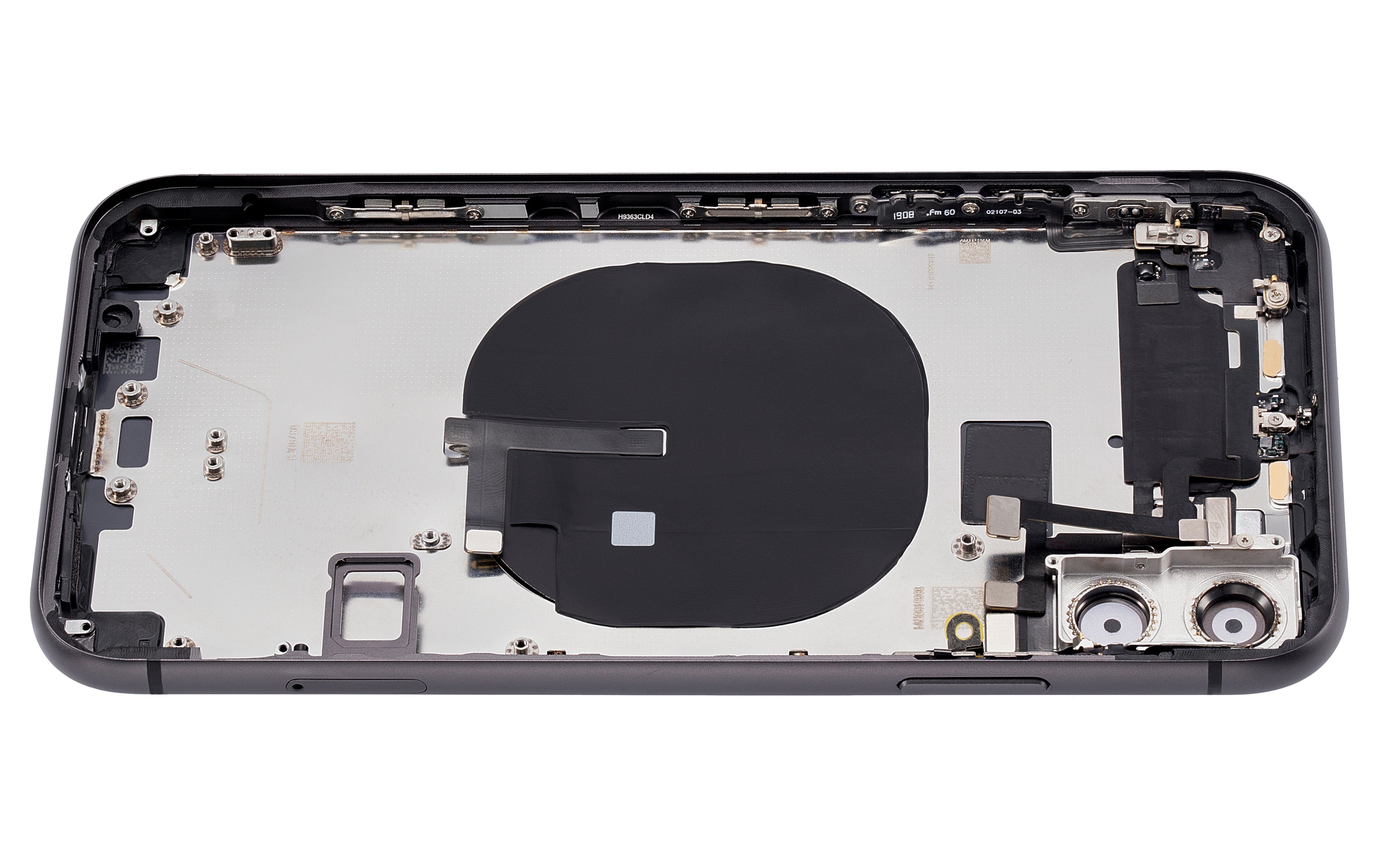 iPhone 11 Backcover/Rahmen mit Komponenten Schwarz Aftermarket Plus ohne Logo
